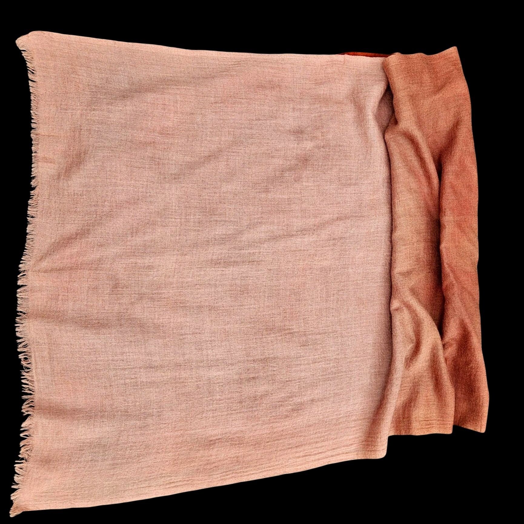Donna Karan Vintage Donna Karan Signature Wool Shawl Wrap Rust Blush Omb Size ONE SIZE - 6 Thumbnail