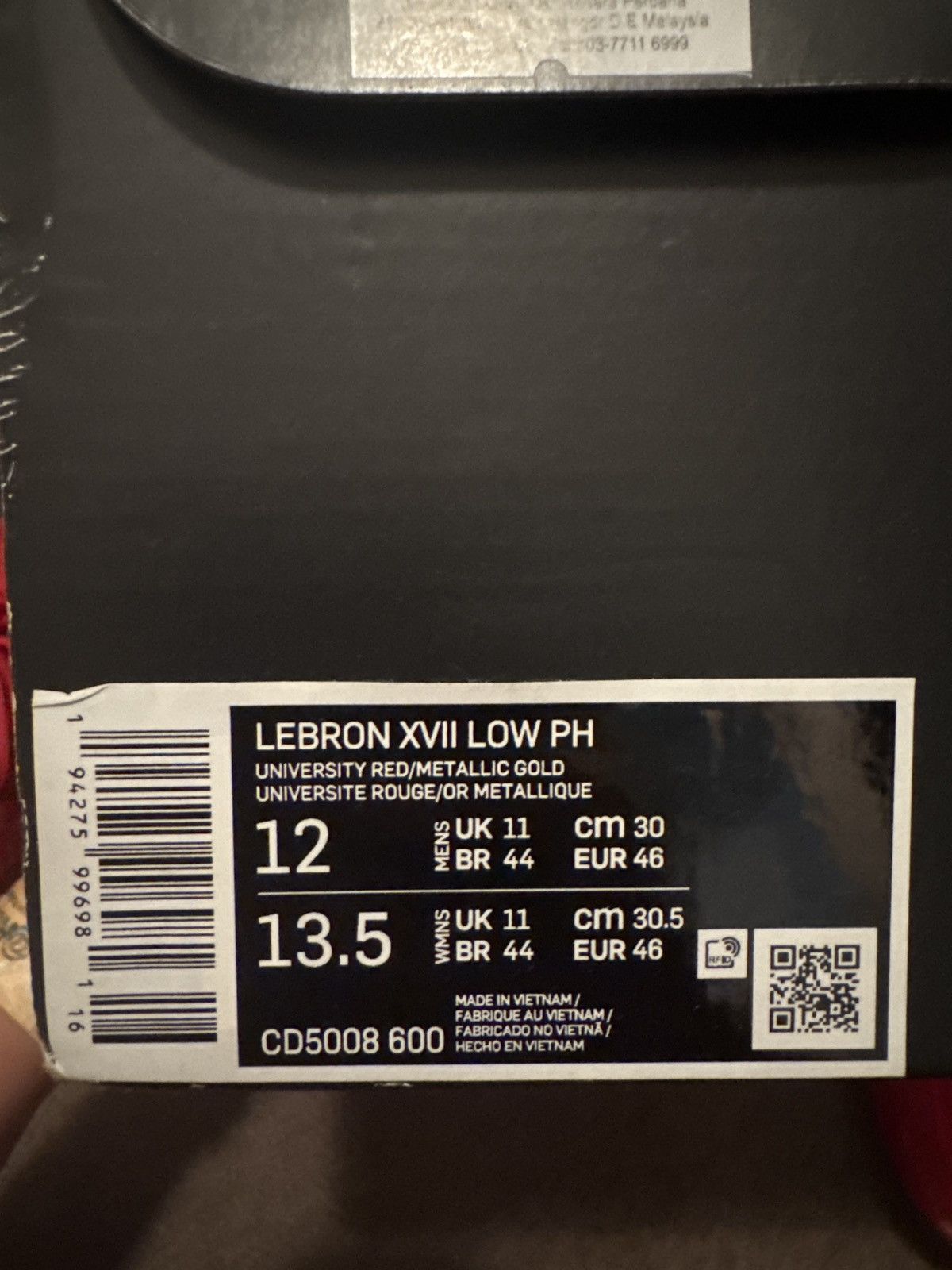 Nike Lebron XVII Low PH Size US 12 / EU 45 - 1 Thumbnail