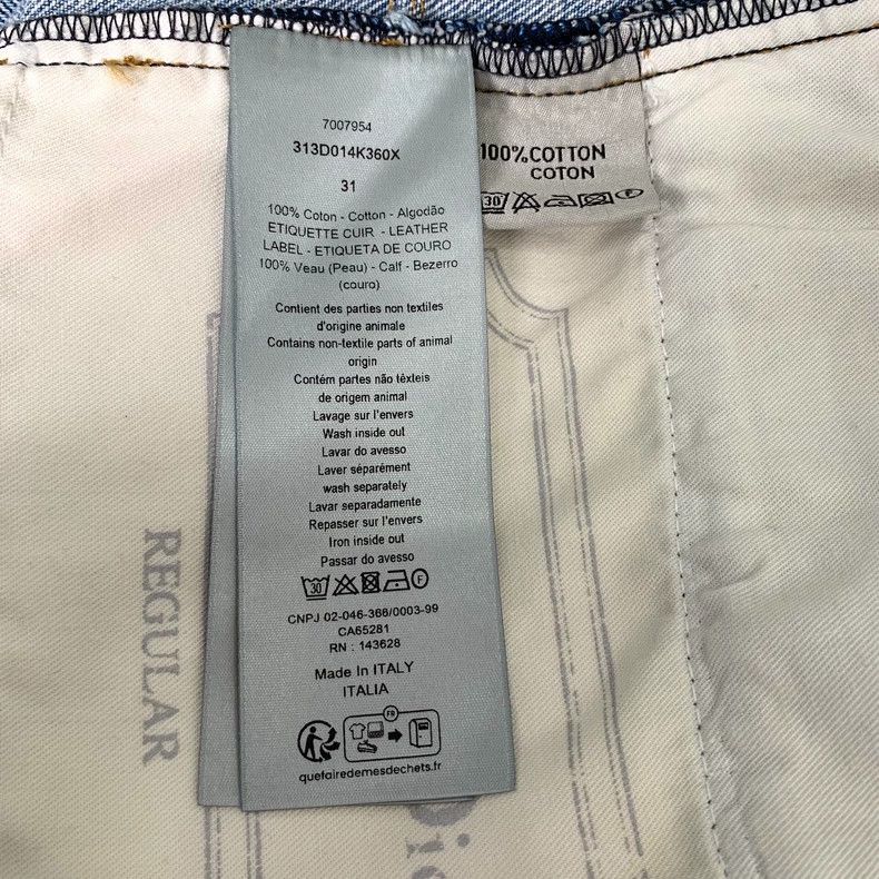 Dior Dior Couture Workshop Series Blue Cotton Denim Casual Trous Size US 31 - 8 Thumbnail