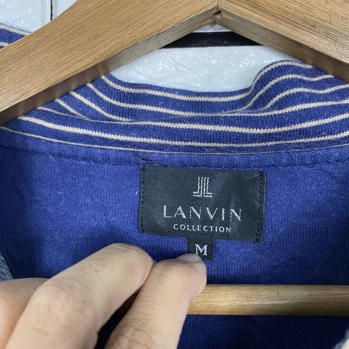 Lanvin 📌Vintage Hickory Chore Sweatshirt Striped Lanvin Size US M / EU 48-50 / 2 - 15 Thumbnail
