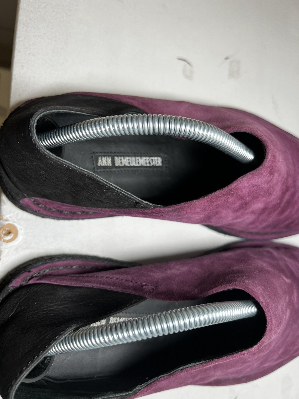 Purple and Black Suede Slip ONS
