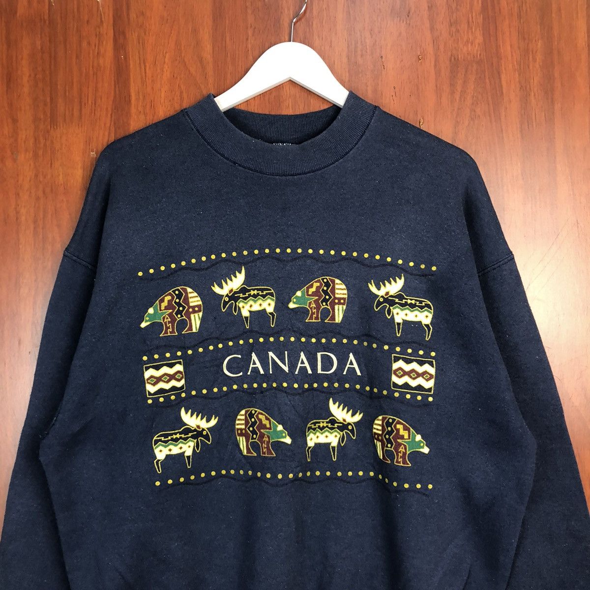 Vintage Canada vintage Dark Blue Sweathshirt #7525 Size US L / EU 52-54 / 3 - 2 Thumbnail