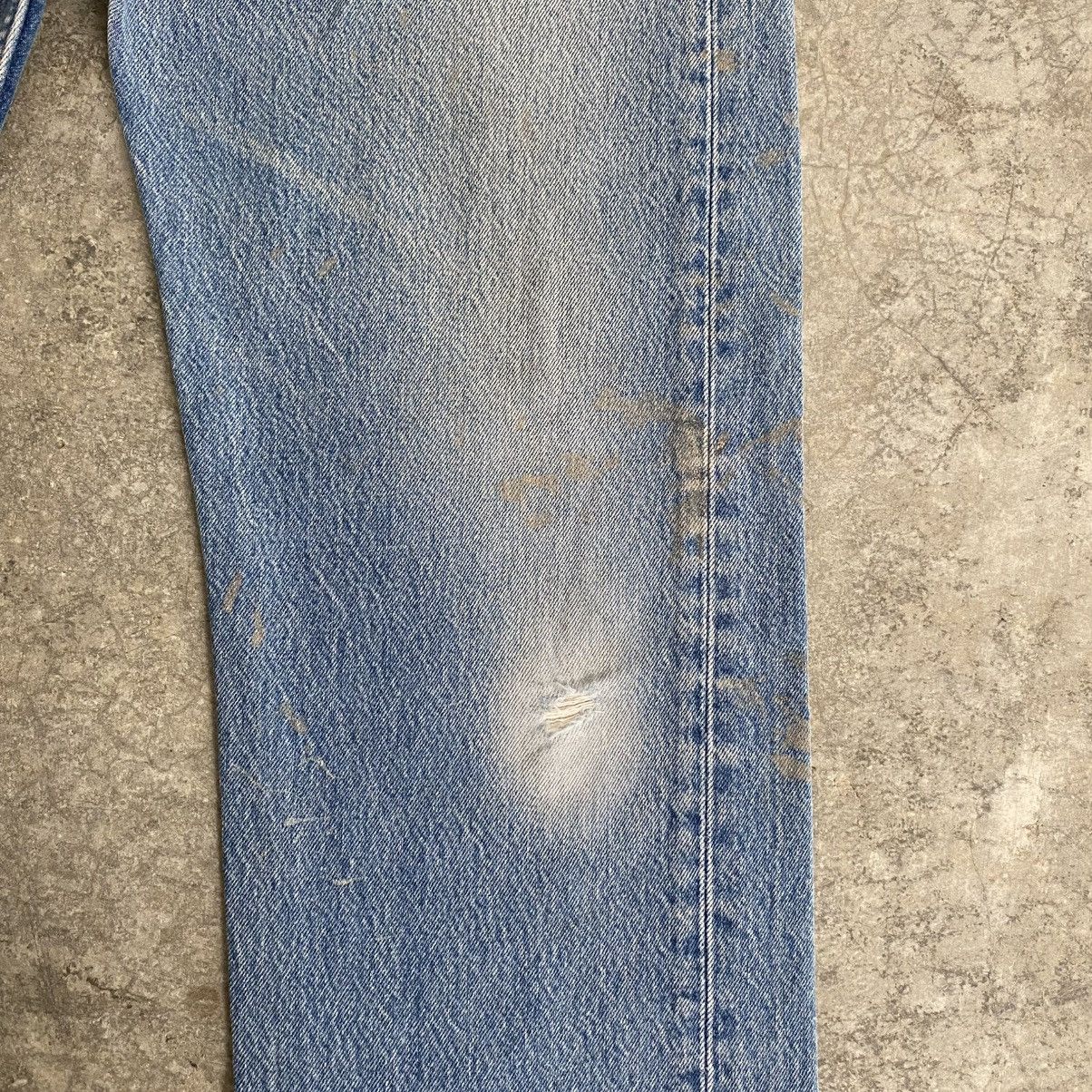 Levi's Vintage 1996 Levis 501 Faded Stonewashed Blue Denim Jeans Size US 35 - 7 Thumbnail