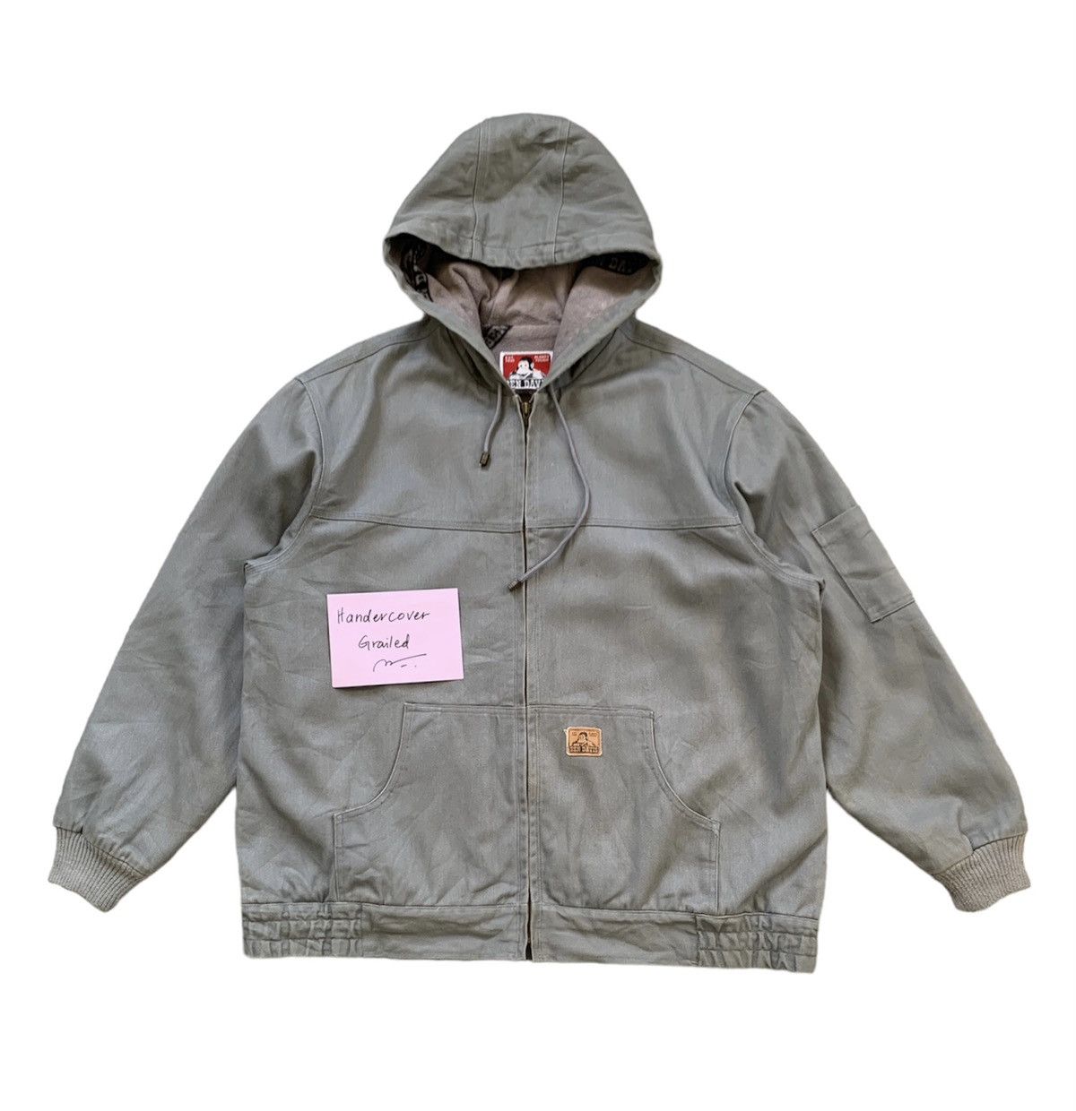 image of Ben Davis Plenty Tough Chore Jacket Hoodie in Grey, Men's (Size XL)