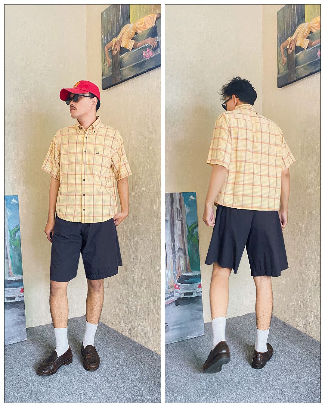 Other Boxy Shirt - Crocodile Yellow Square Pattern Size US L / EU 52-54 / 3 - 3 Thumbnail