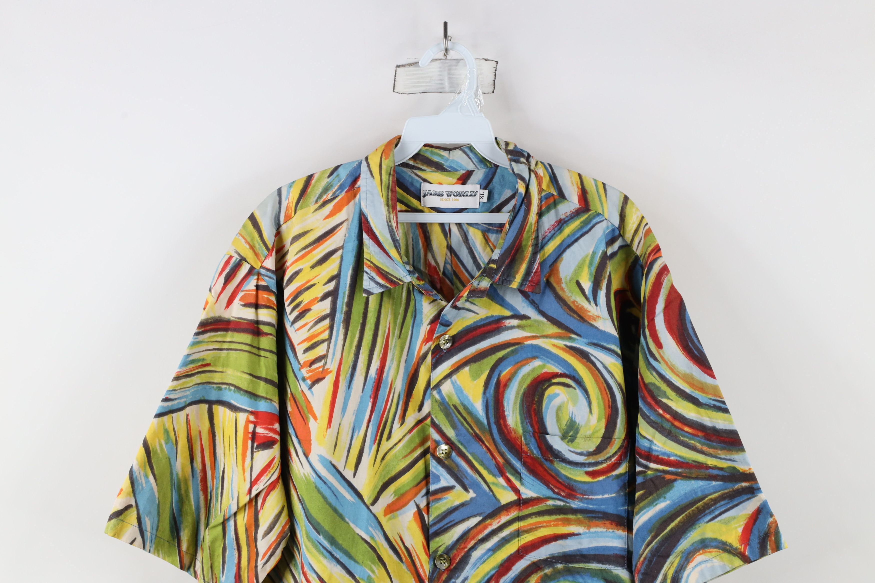 Vintage Vintage 90s Jams World Surf Line Collared Button Shirt USA Size US XL / EU 56 / 4 - 2 Thumbnail