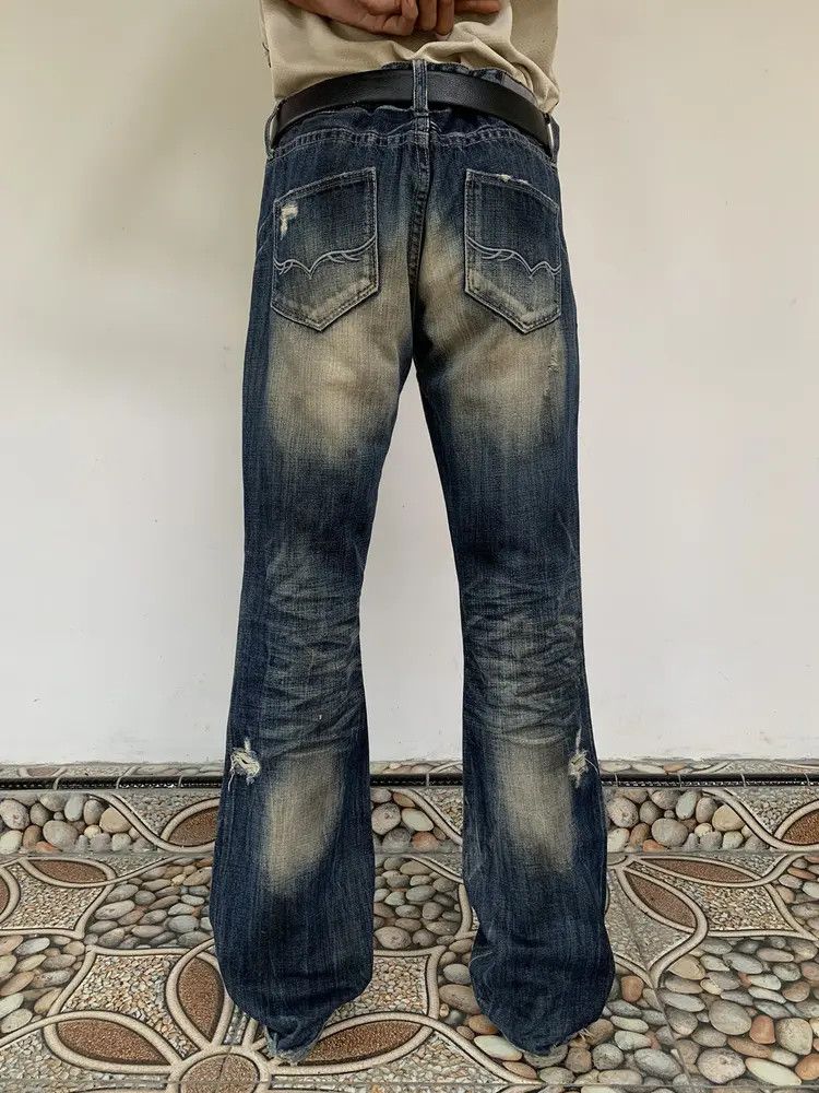 GOSTAR DE FUGA FUGA flared button fly jeans crazy disstressed ripped Size US 32 / EU 48 - 2 Thumbnail