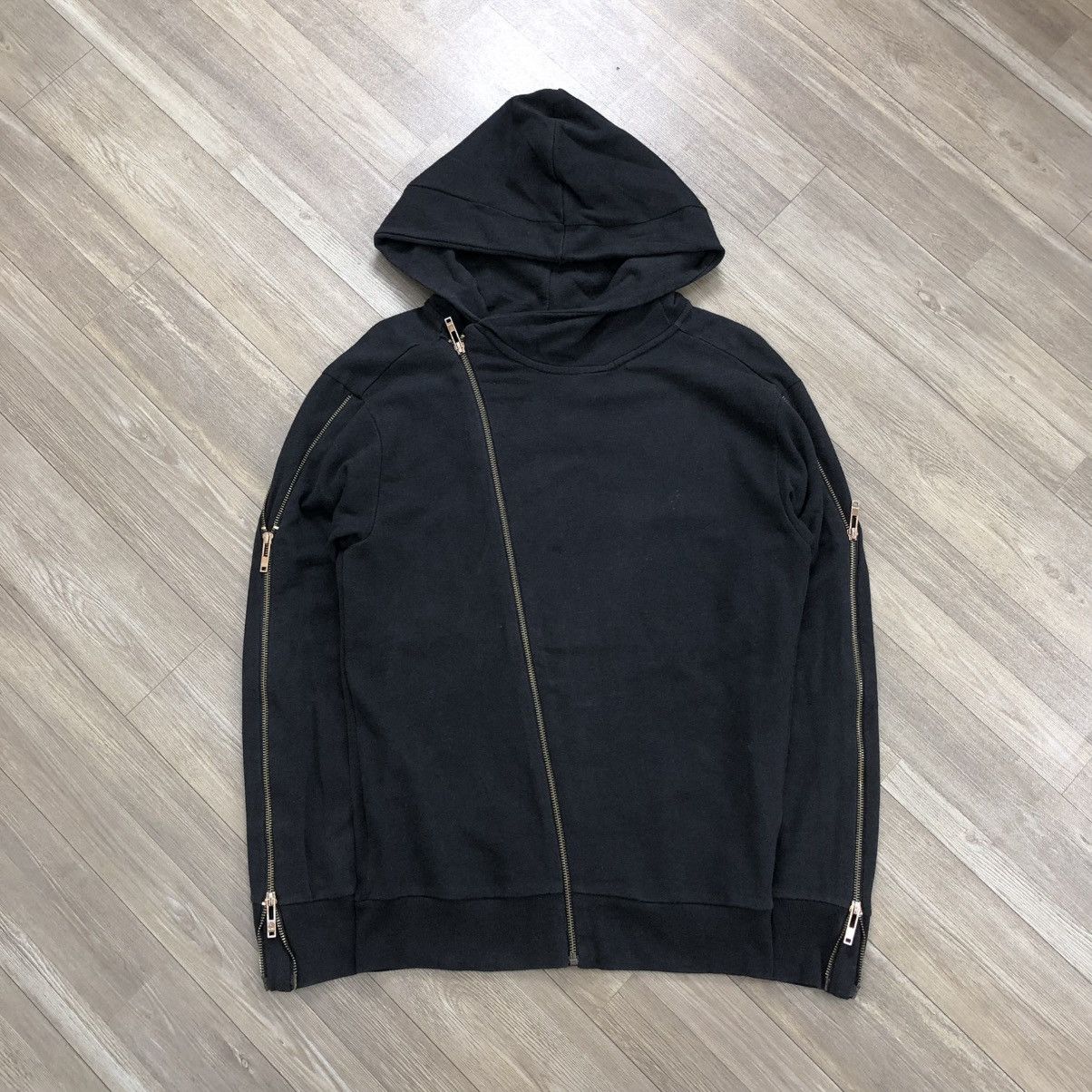 2000s Zara Man Asymatrical Multizipper Jacket Lgb Style