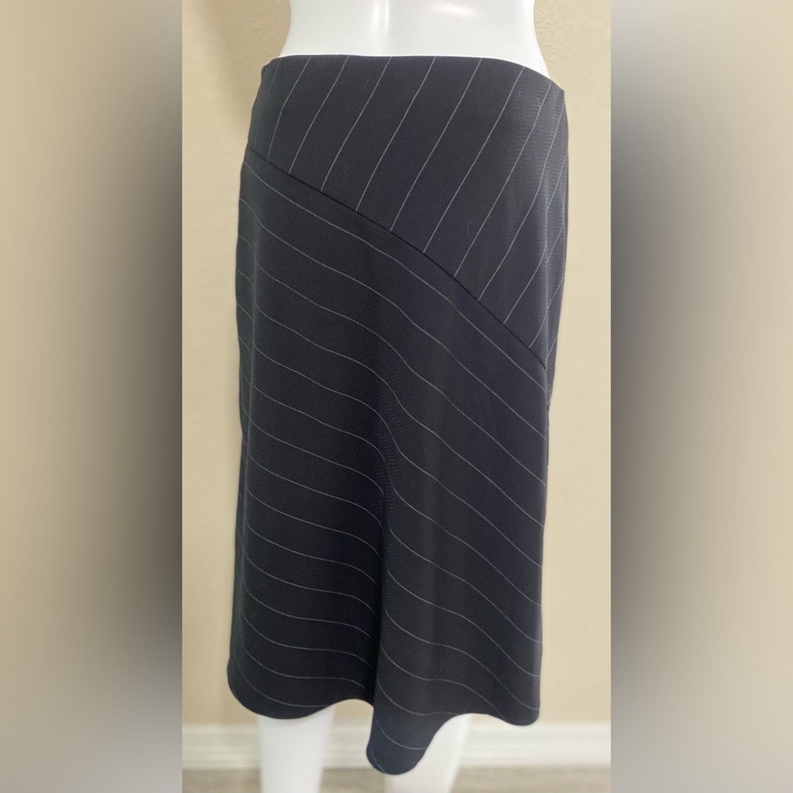 Other New York & Company | Pinstriped A Line Flair Midi Skirt | 4 Size 27" / US 4 / IT 40 - 4 Thumbnail