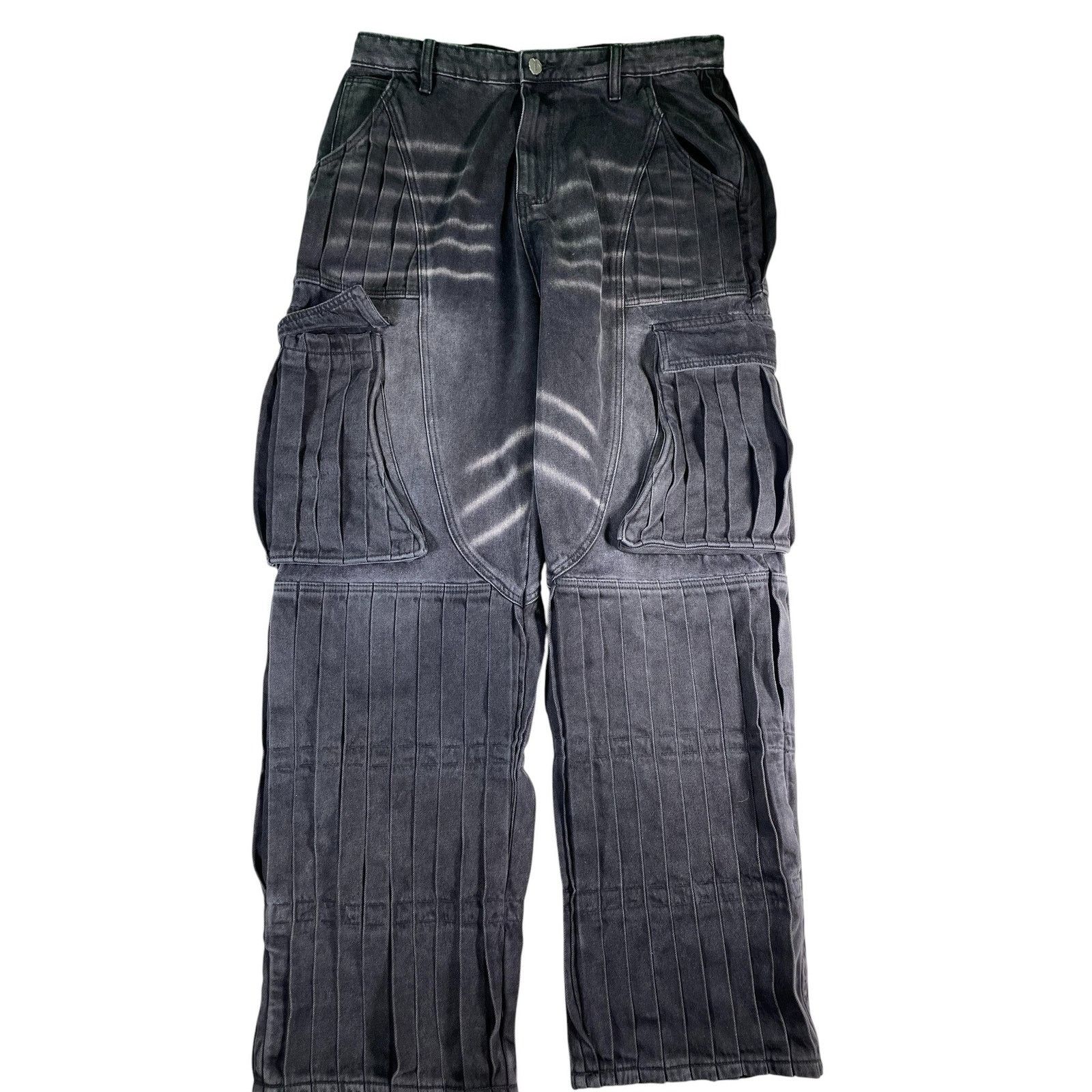 Vale Vale Pleaded Black Jeans Size US 36 / EU 52 - 1 Thumbnail