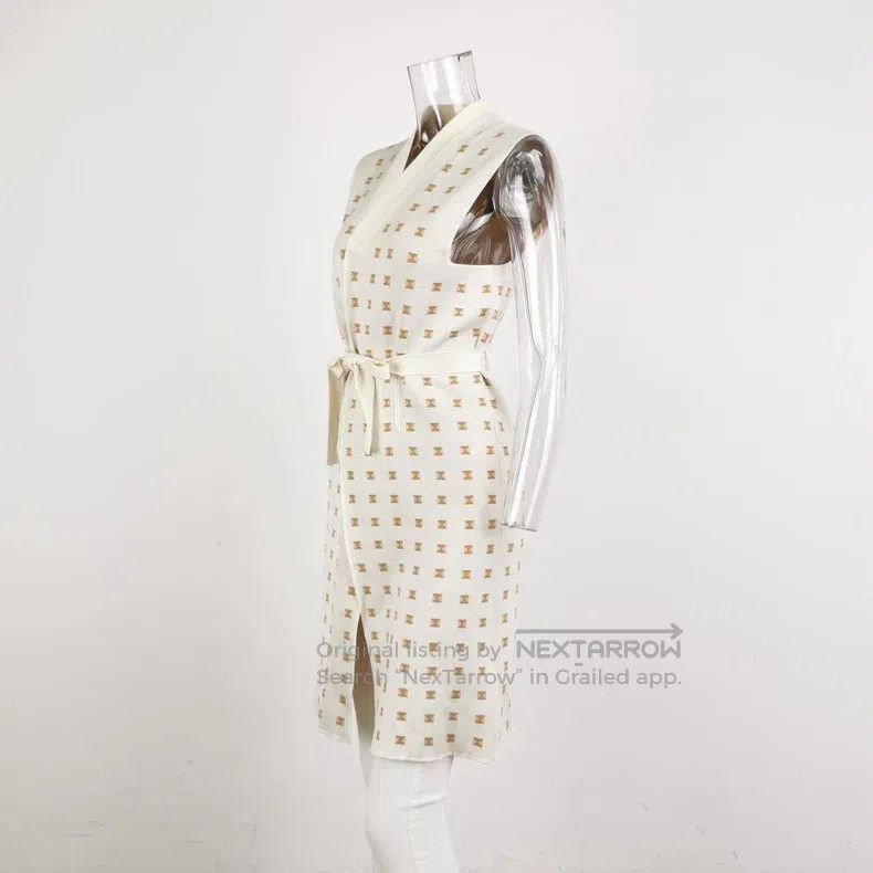 Hermes Hermes Mulberry Silk Blended Printed V-neck Tie Front Vest Size XS / US 0-2 / IT 36-38 - 5 Thumbnail