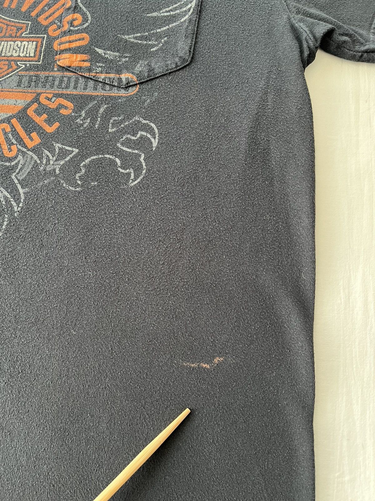 Harley Davidson Vintage 2010 Harley Davidson Eagle Pocket Black T-shirt Size US L / EU 52-54 / 3 - 9 Thumbnail