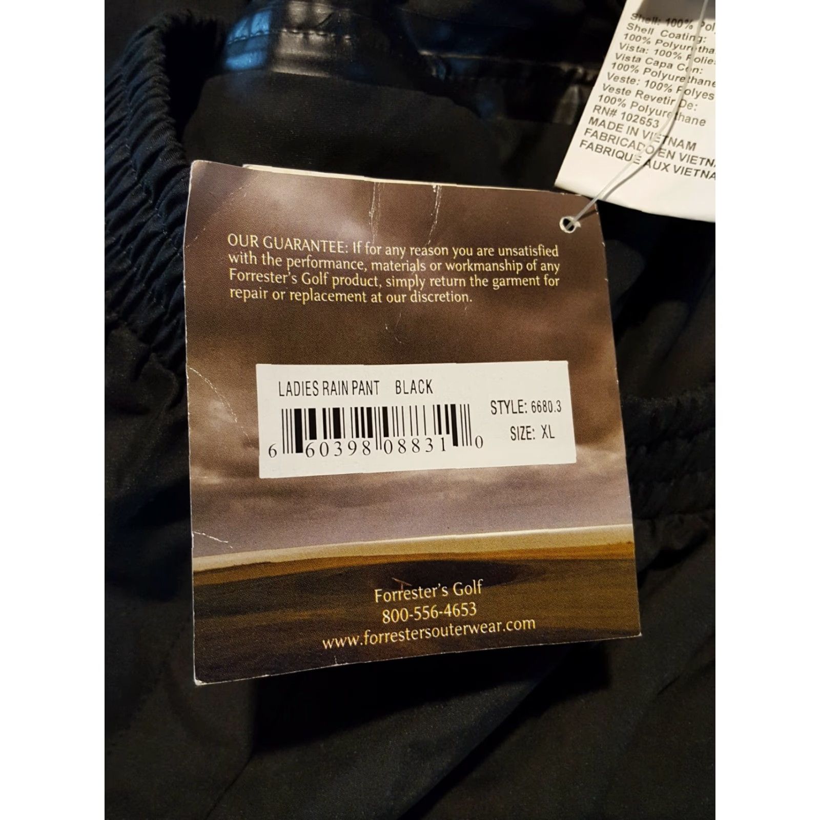 Rains VINTAGE Forrester's Pants Women XL Black Rain Tapered Stretch Pockets Size 40" / US 18 - 7 Thumbnail