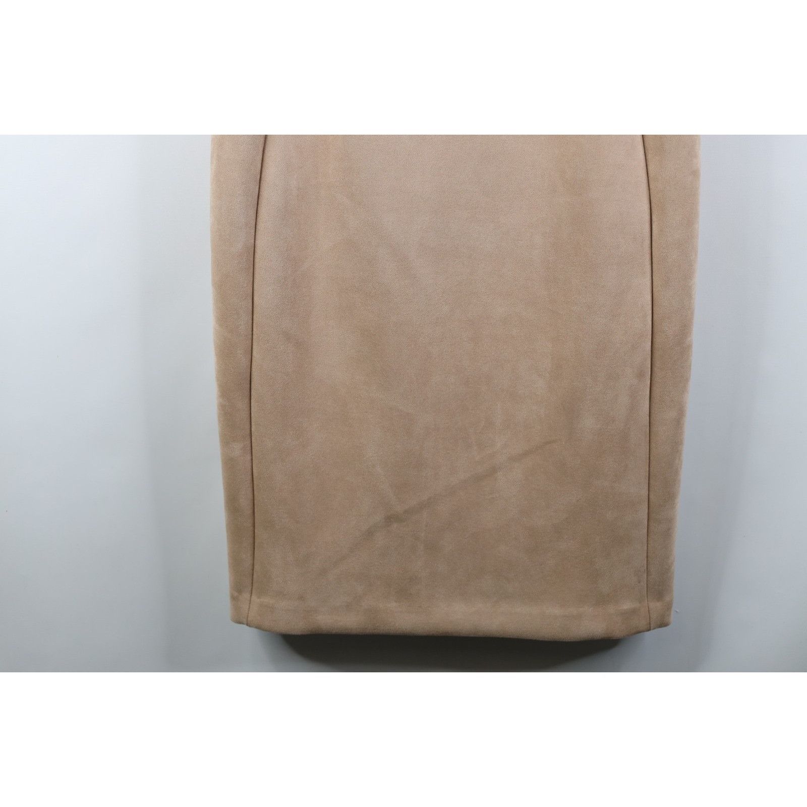 Calvin Klein Calvin Klein Beige Faux Scuba Suede Petal Sleeve Dress Size XL / US 12-14 / IT 48-50 - 4 Thumbnail