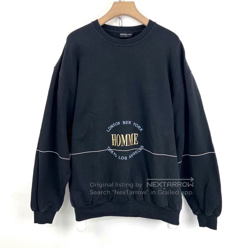 Balenciaga Pierced Neck Sweatshirt | Grailed