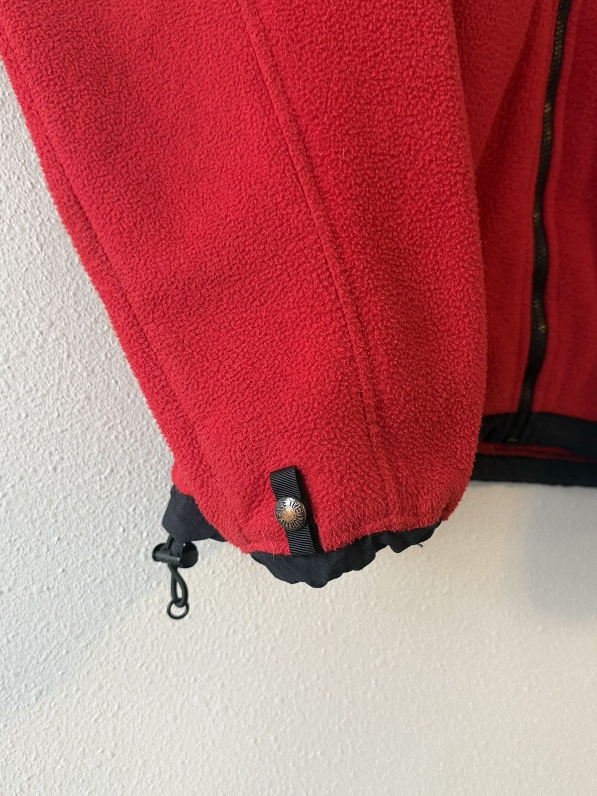 The North Face vintage 90s-y2k TNF made in USA red zip up fleece jacket Size US L / EU 52-54 / 3 - 7 Thumbnail