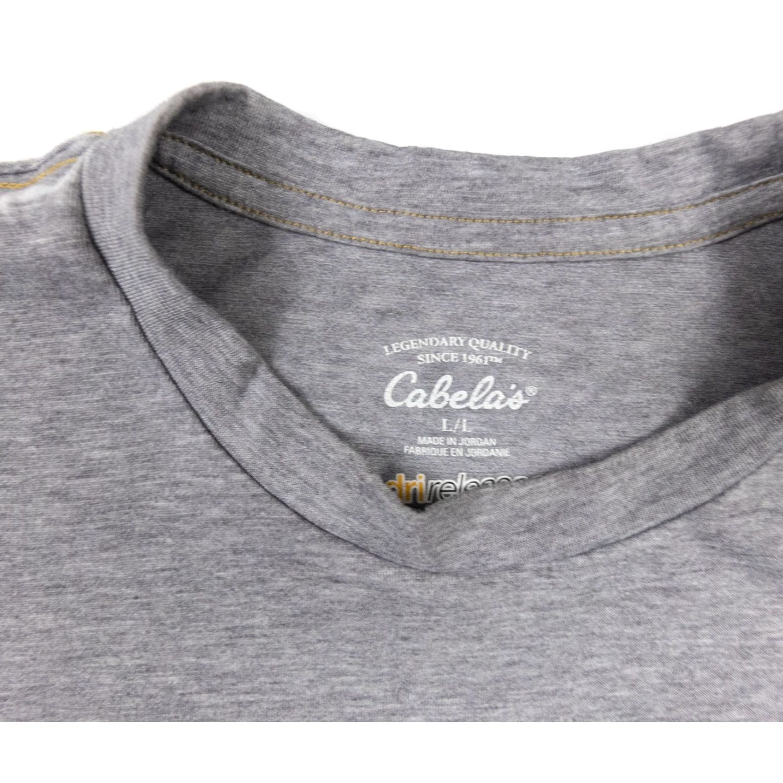 Vintage Cabela's Shirt Mens Large Gray Sleeveless Dri-Release Tee Fish Graphic Crew Neck Cotton All Seasons Men's T-Shirt Size US L / EU 52-54 / 3 - 6 Thumbnail