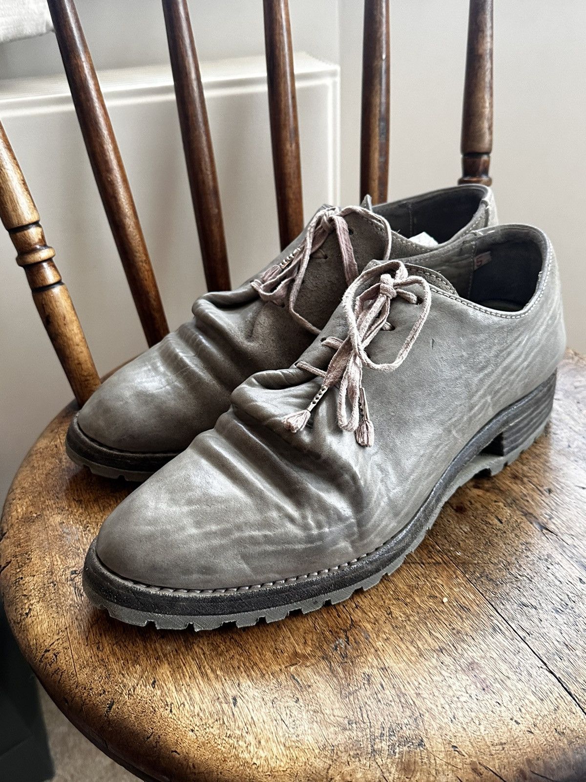 image of Carol Christian Poell Cubs/36 Tank Sole Oxfords Shoes in Grey, Men's (Size 8)