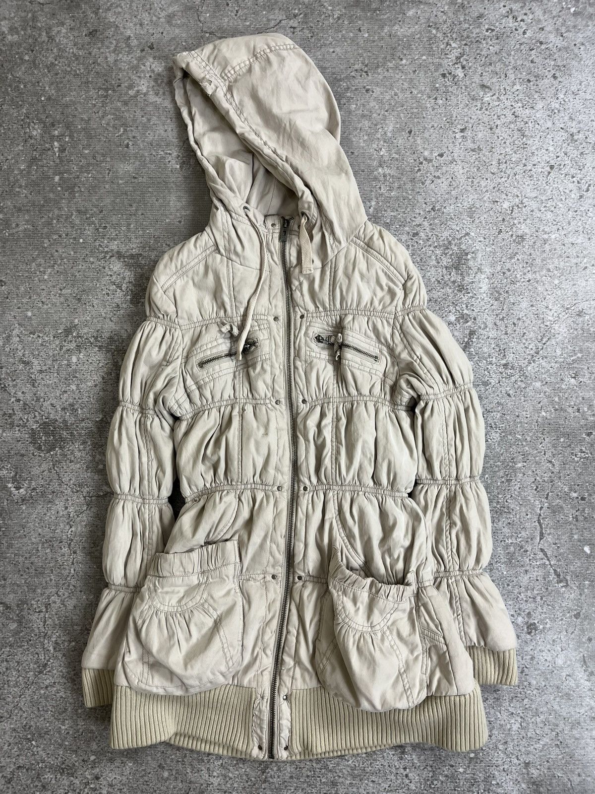 If Six Was Nine 2000s TBJ Nearby Puffer Zip Hoodie Size M / US 6-8 / IT 42-44 - 1 Thumbnail