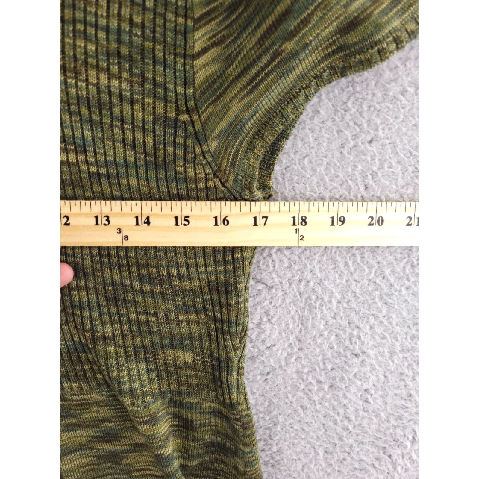 Calvin Klein Calvin Klein Turtleneck Swing Sweater Dress Green Marbled Womens Large Camo Size L / US 10 / IT 46 - 6 Thumbnail