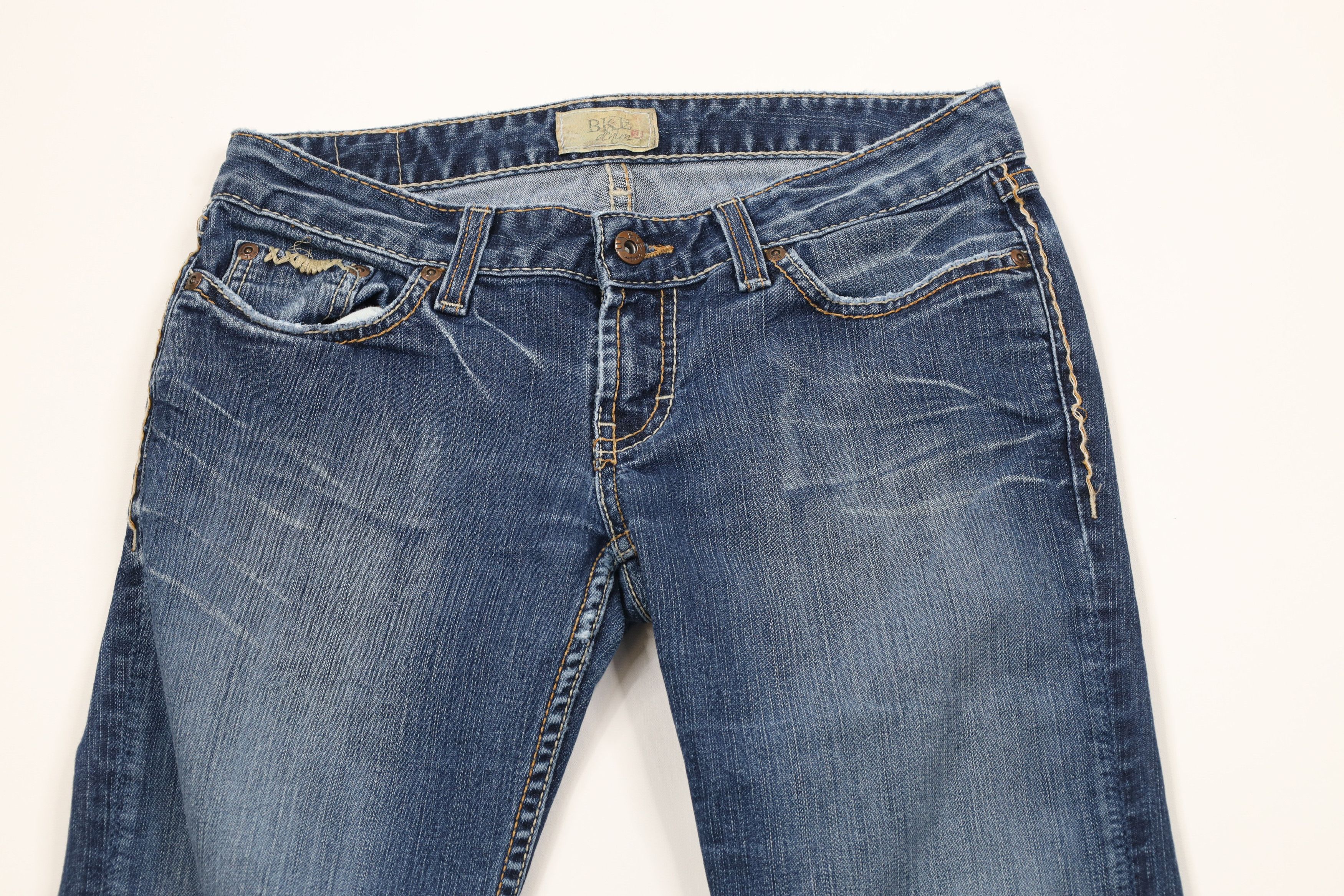 Vintage Buckle BKE Thick Stitch Starlite Stretch Flared Jeans Blue Size 28" / US 6 / IT 42 - 2 Thumbnail