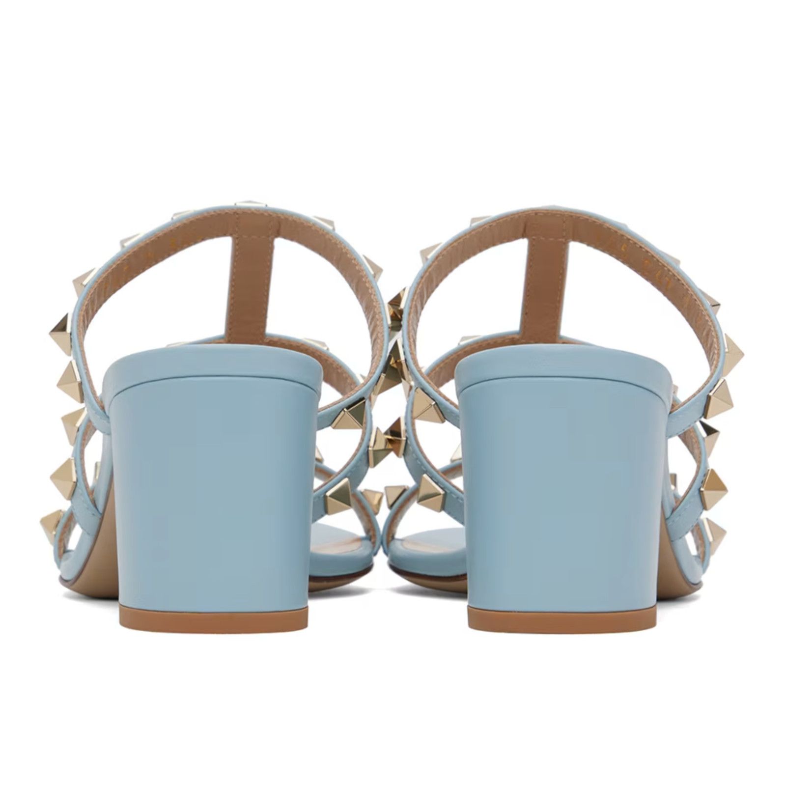 Valentino Valentino Rockstud City Slide 60mm Mule Blue Caged Sandal Size US 7.5 / IT 37.5 - 15 Thumbnail