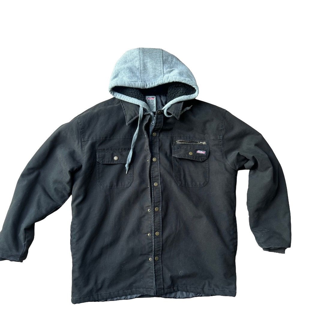 Dickies Dickies Duck Hooded Shirt Jacket Workwear Blue X-Large Size US XL / EU 56 / 4 - 1 Thumbnail
