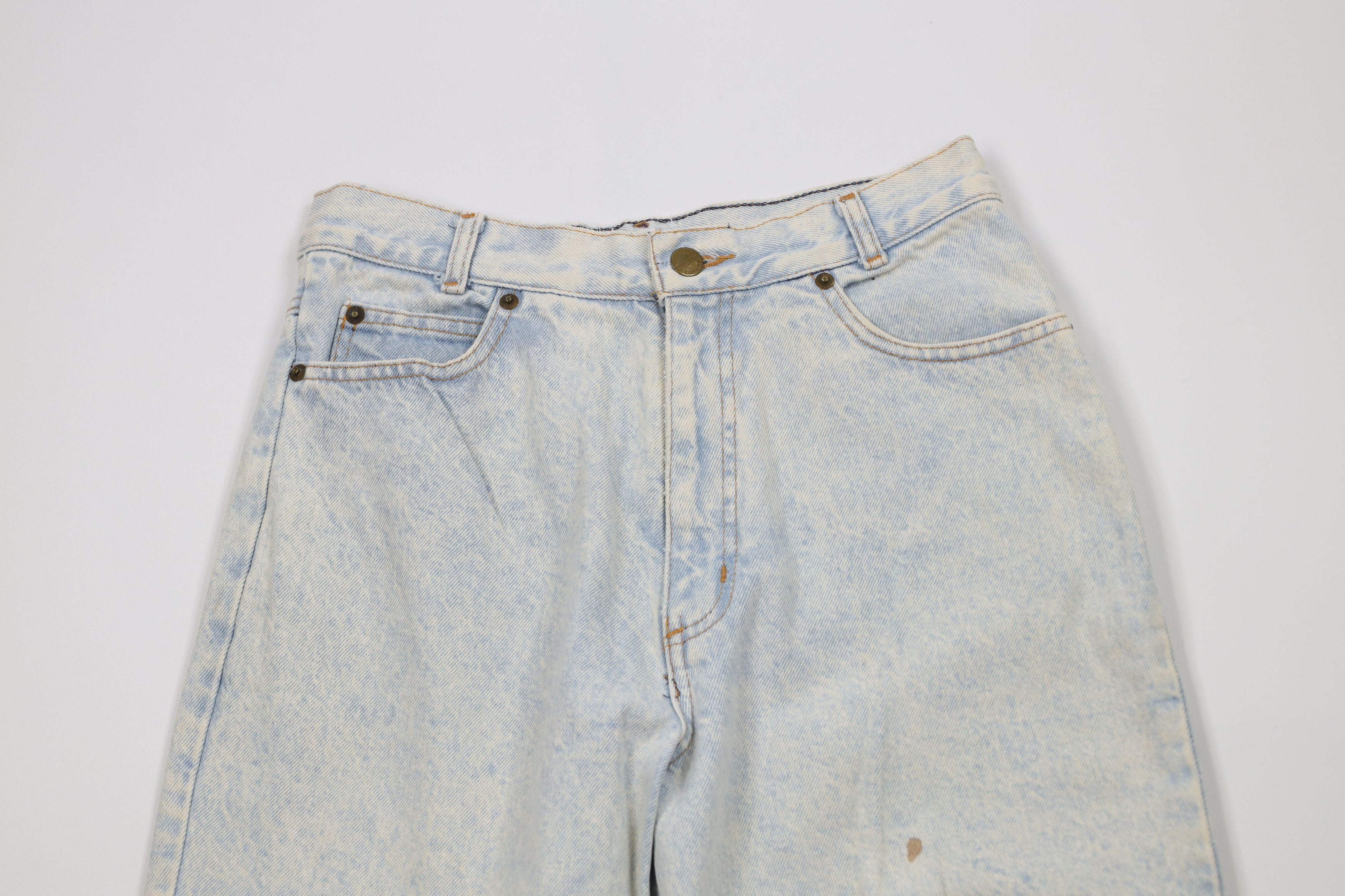 Vintage Vintage 90s Streetwear Acid Wash Tapered Leg Jeans Blue Size 32" / US 10 / IT 46 - 2 Thumbnail