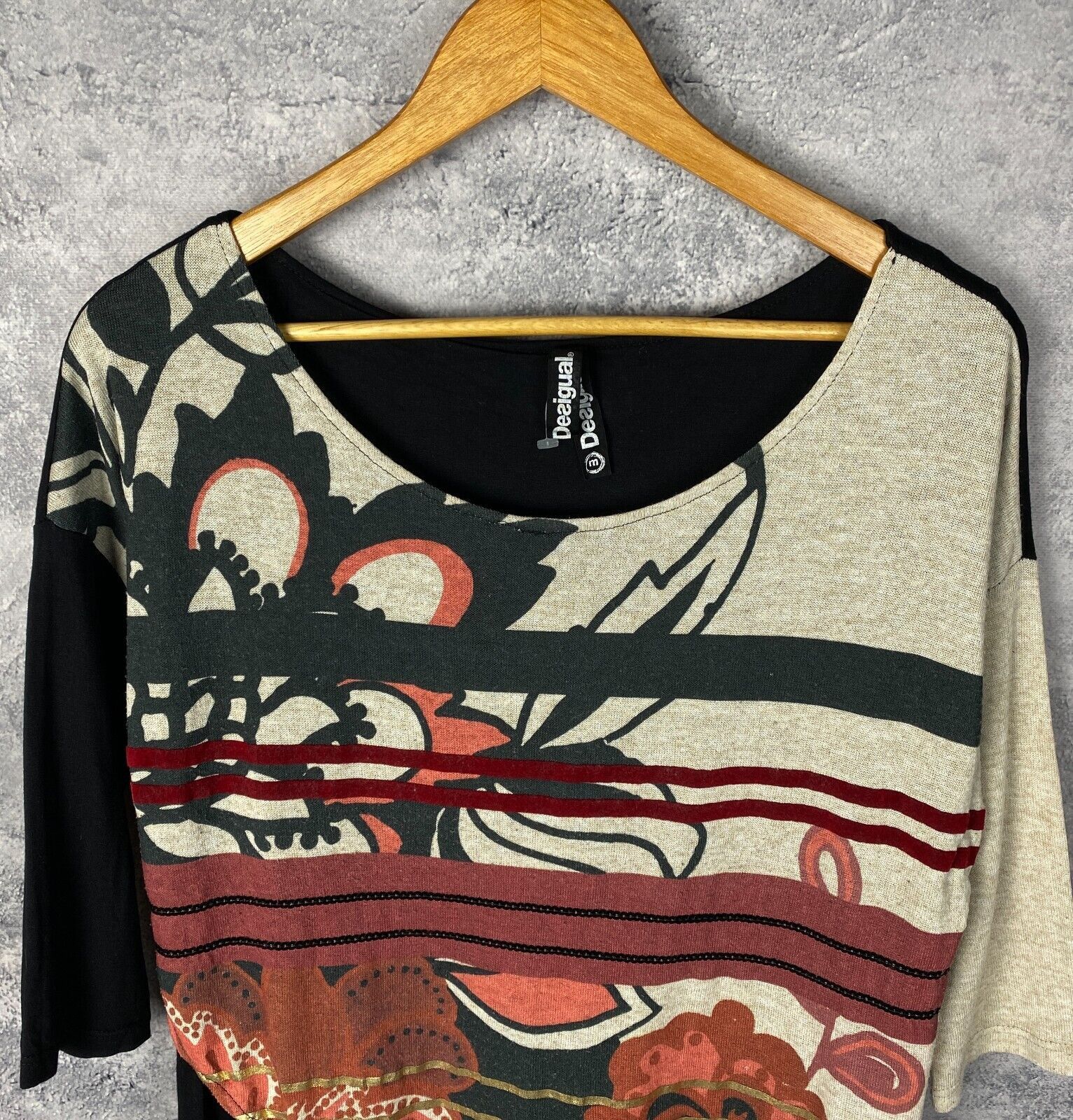 Desigual Desigual Blouse Women's Size M Multicolor Long Sleeve ` Size M / US 6-8 / IT 42-44 - 2 Thumbnail