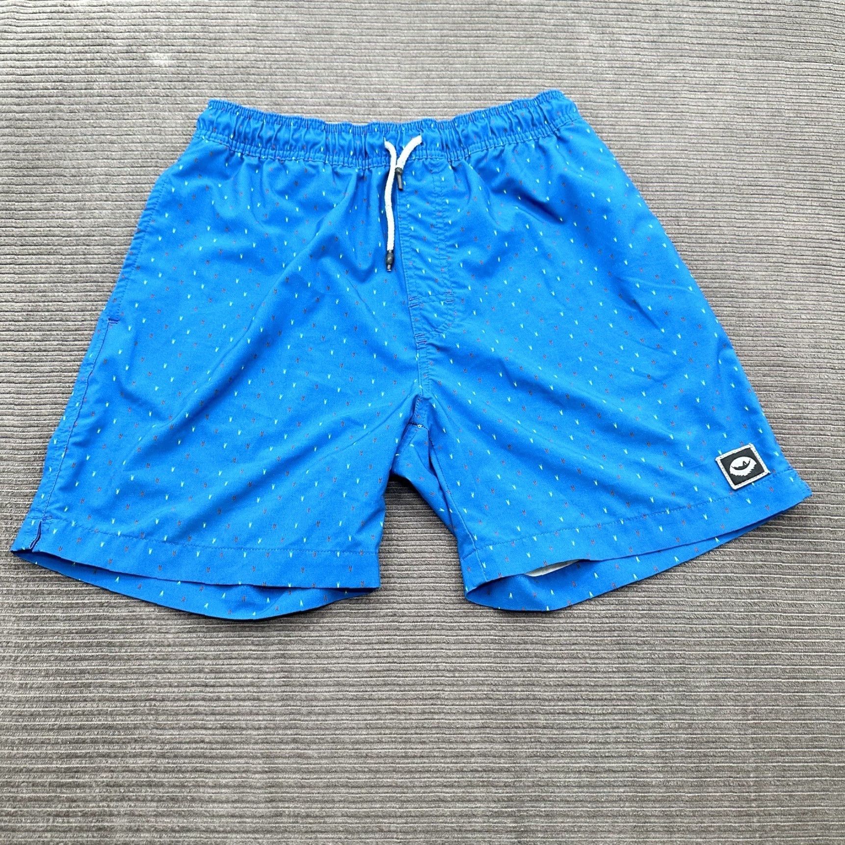Vintage Fayettechill Shorts Men Small Blue Polyester Drawstring Inseam 6" Board Style 5-Pocket Outdoor Adult Regular Size US 29 - 2 Thumbnail