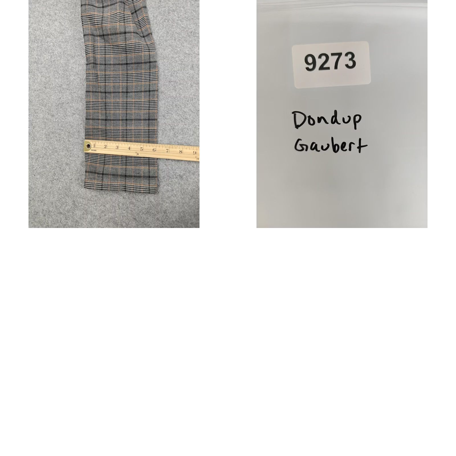 Dondup Dondup Pants Mens 29x30 Gray Gaubert Plaid Tweed Stretch Cotton Made Italy New Size US 29 - 9 Thumbnail