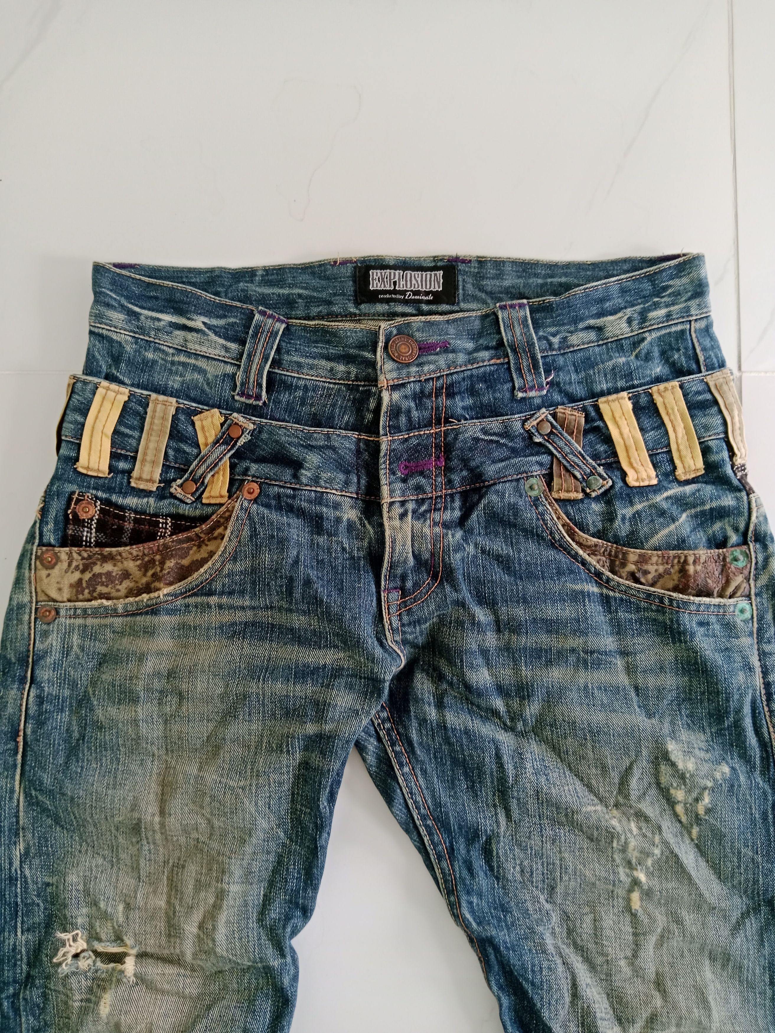 Explosion Double Waist Jeans Japanese Brand