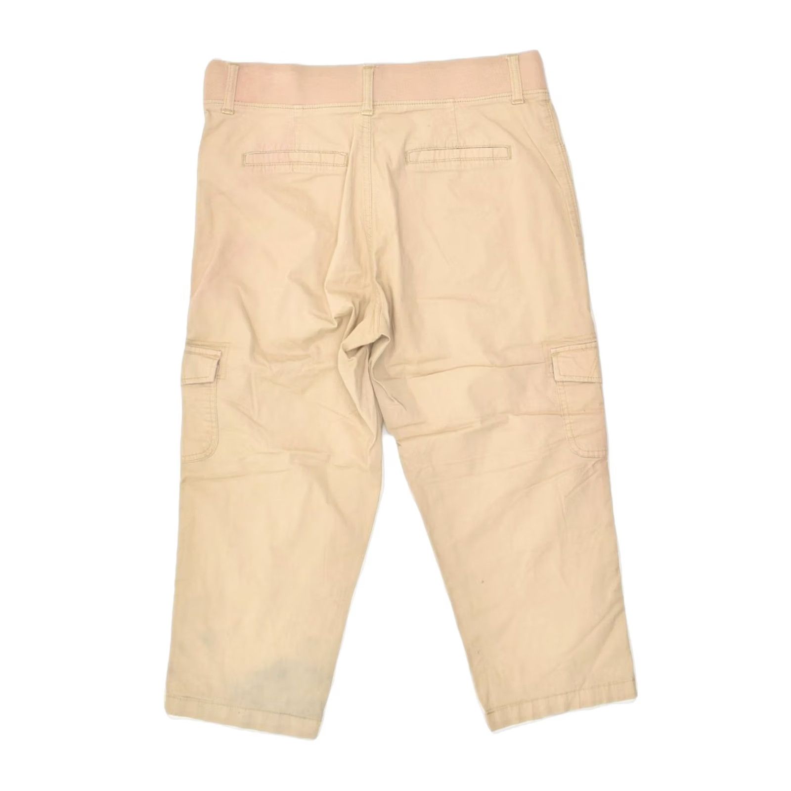 Lee LEE Womens Relaxed Fit Capri Cargo Trousers US 10 W32 L21 Beige Cotton Size 36" / US 14 / IT 50 - 2 Thumbnail