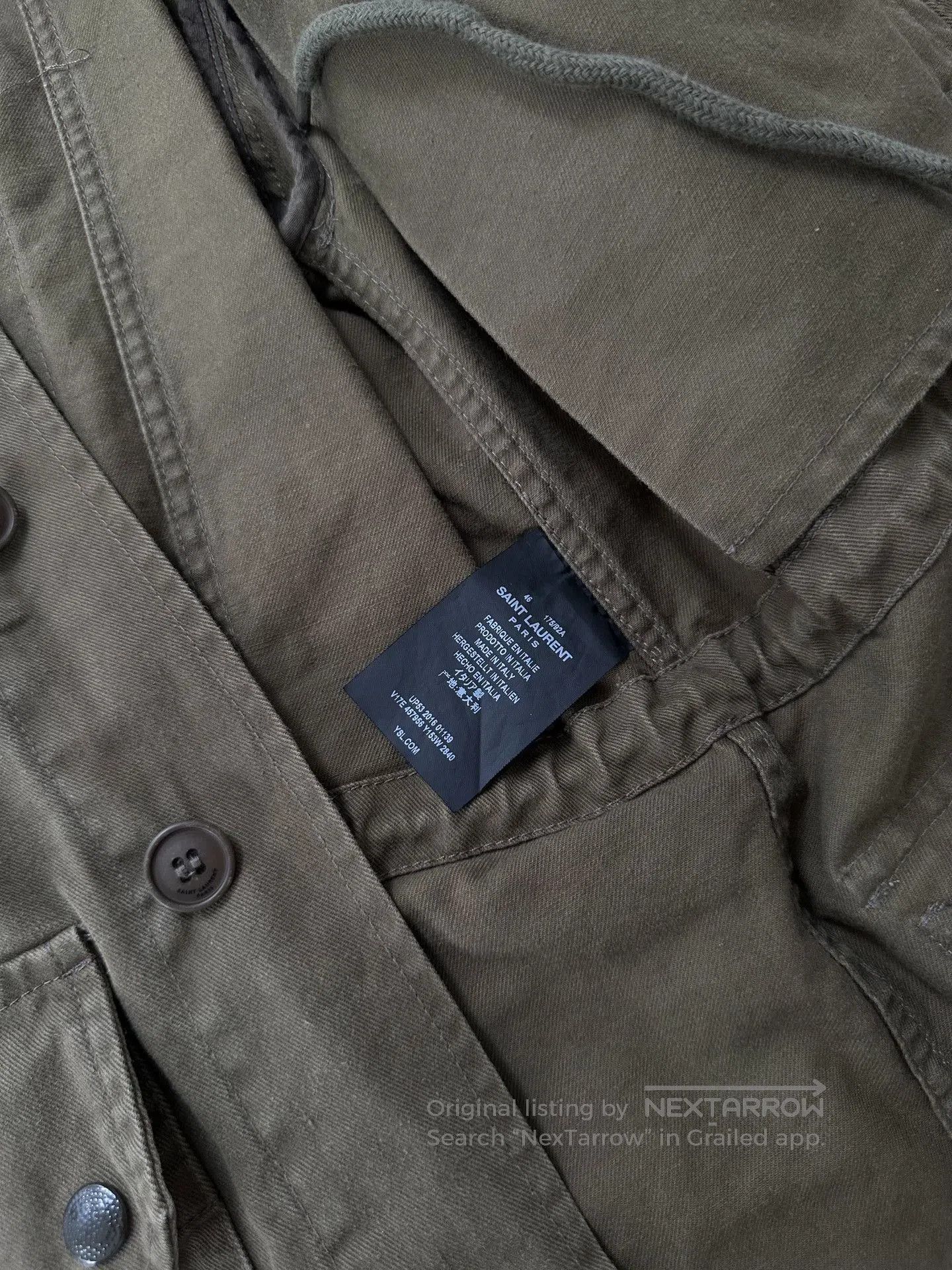 Saint Laurent Paris Saint Laurent Olive Green Shark Jacket. Size US S / EU 44-46 / 1 - 6 Thumbnail