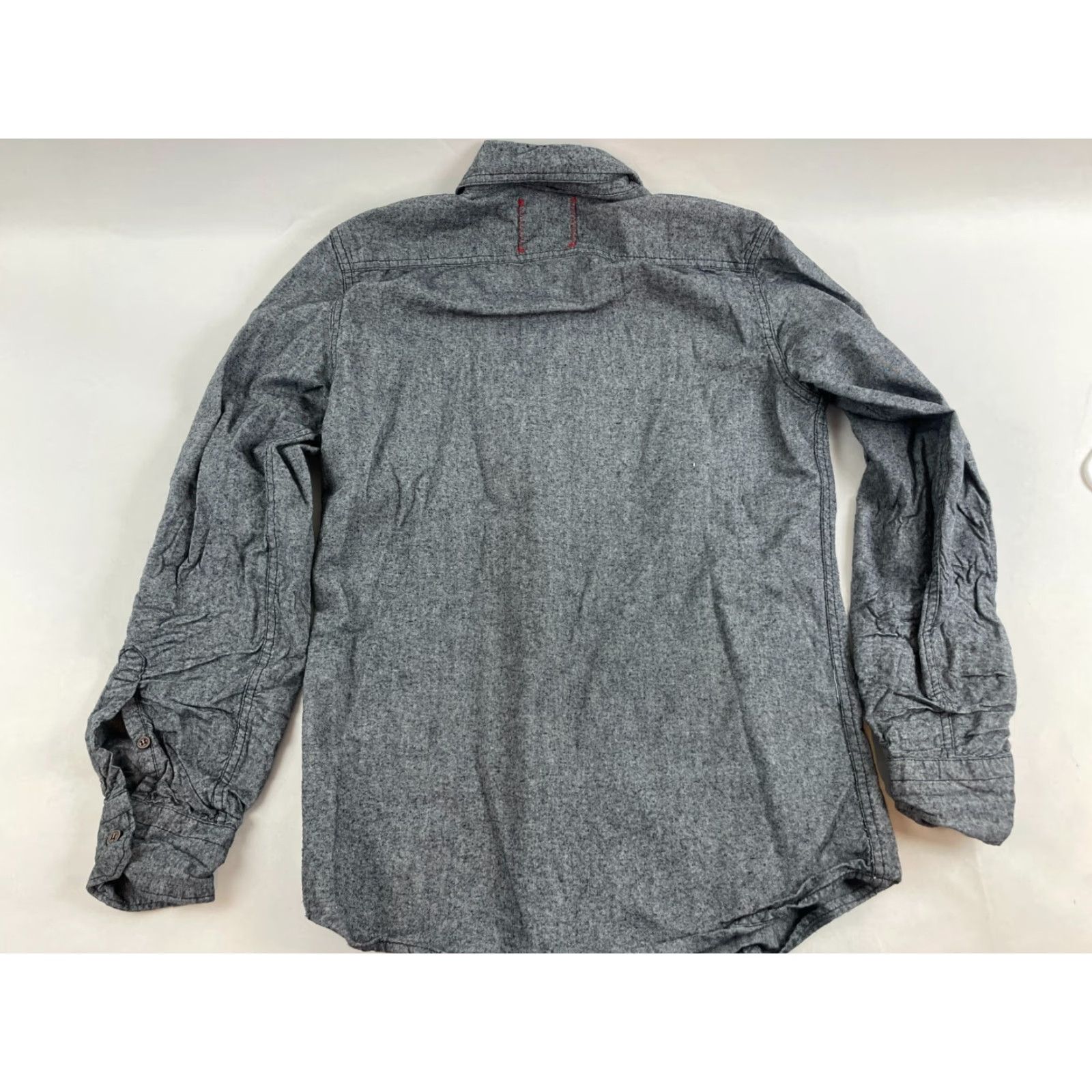 Vintage VINTAGE Red Shirt Mens S Gray Chambray Button-Up Long Sleeve Collared Shirt Size US S / EU 44-46 / 1 - 2 Thumbnail