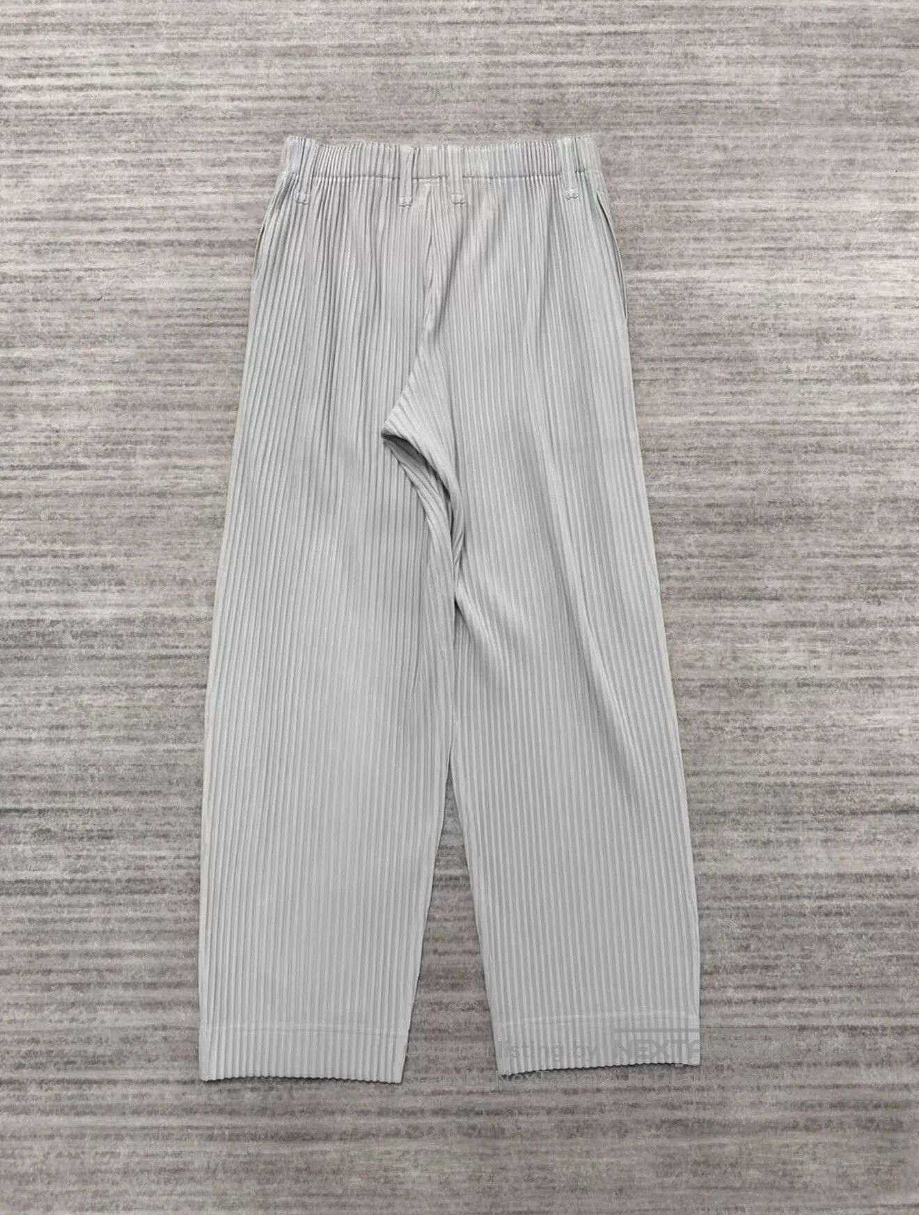 Homme Plisse Issey Miyake issey miyake gray pleated long pants. Size US 36 / EU 52 - 4 Thumbnail