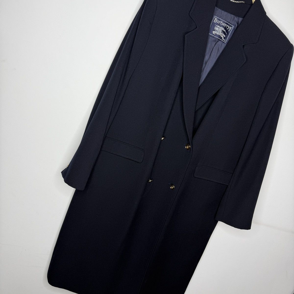 Burberry BURBERRY Jacket Coat Double Breasted Wool Navy Golden Button Size US M / EU 48-50 / 2 - 8 Thumbnail
