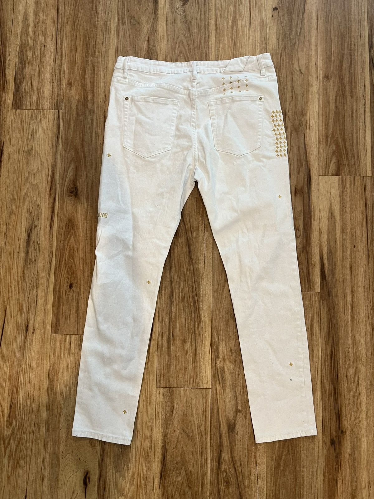 Ksubi Ksubi 23 Anniversary Chitch Jeans White/Gold Size US 38 / EU 54 - 2 Thumbnail