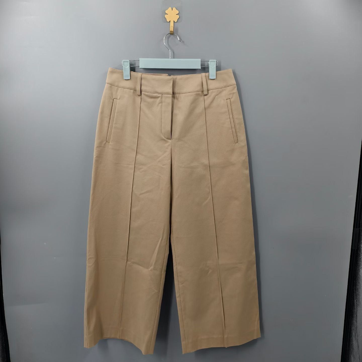 Hermes Hermes Wide-Leg Beige Pants 24 Women Size 24" / US 00 / IT 34 - 1 Thumbnail