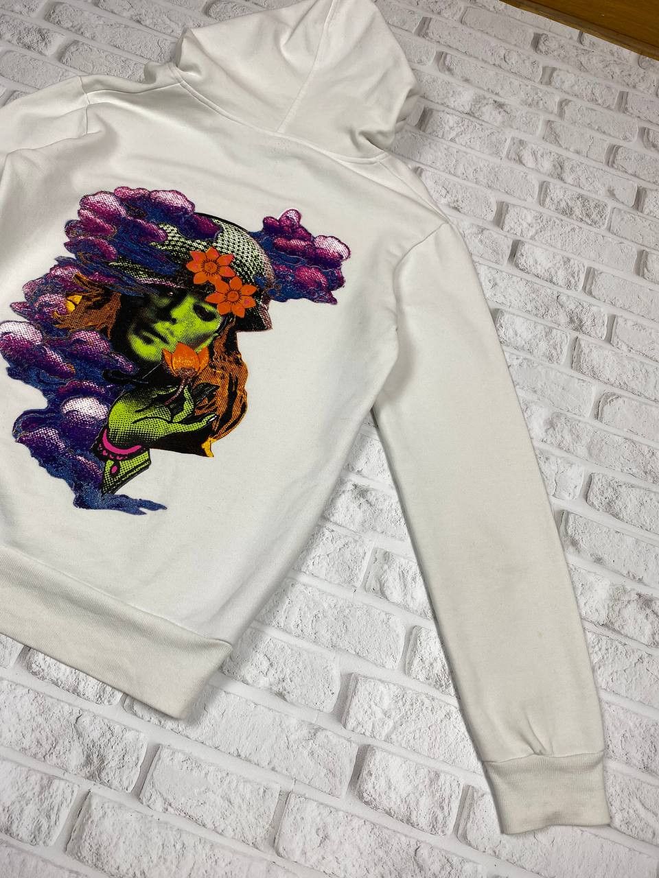 John Galliano Rare John Galliano White Graphic Print Hoodie Made in Italy Size US M / EU 48-50 / 2 - 8 Thumbnail