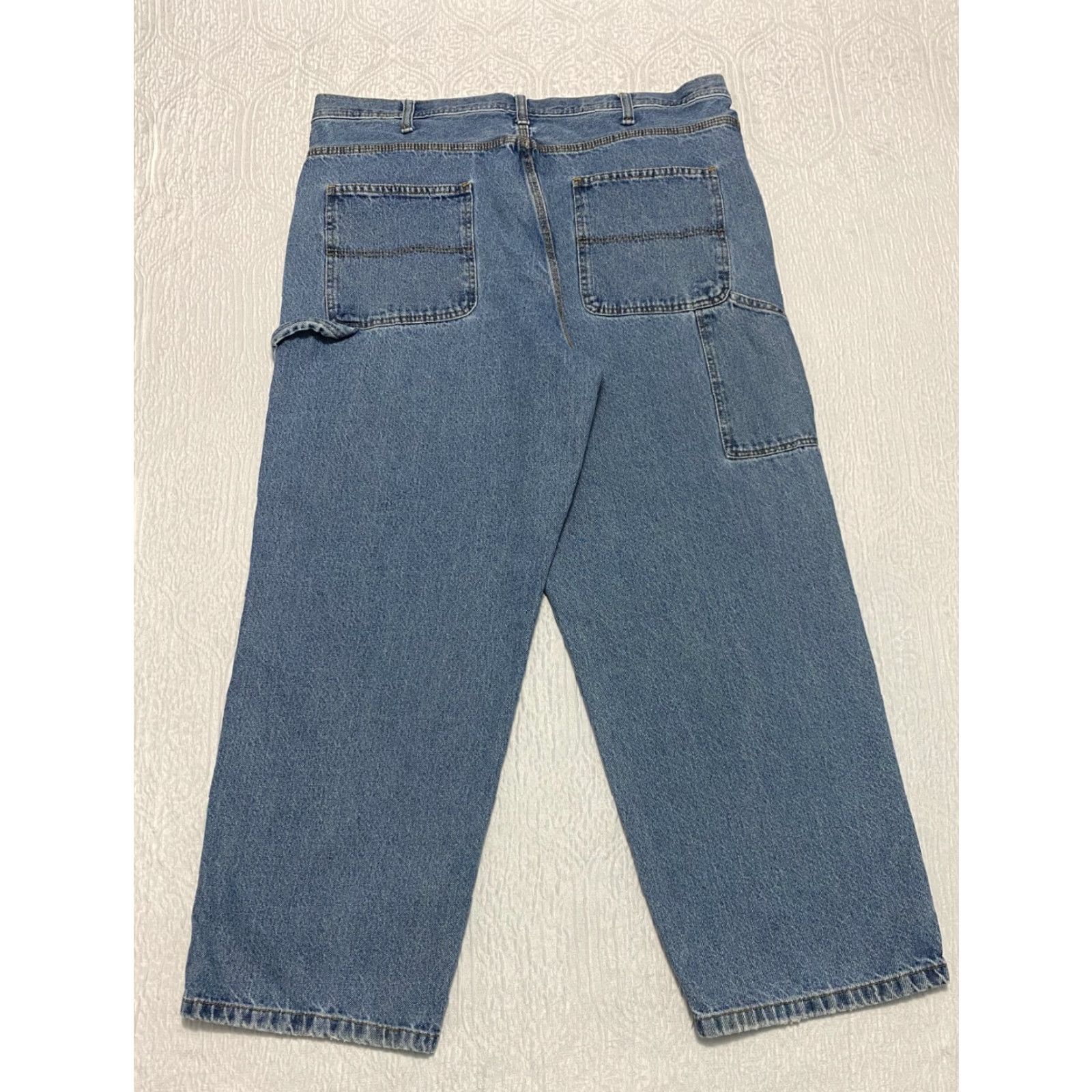Vintage Rugged Wear Jeans Men 40x30 Carpenter Denim Blue 100% Cotton Relaxed Fit Wide-Leg Jeans Mens Size US 40 / EU 56 - 2 Thumbnail