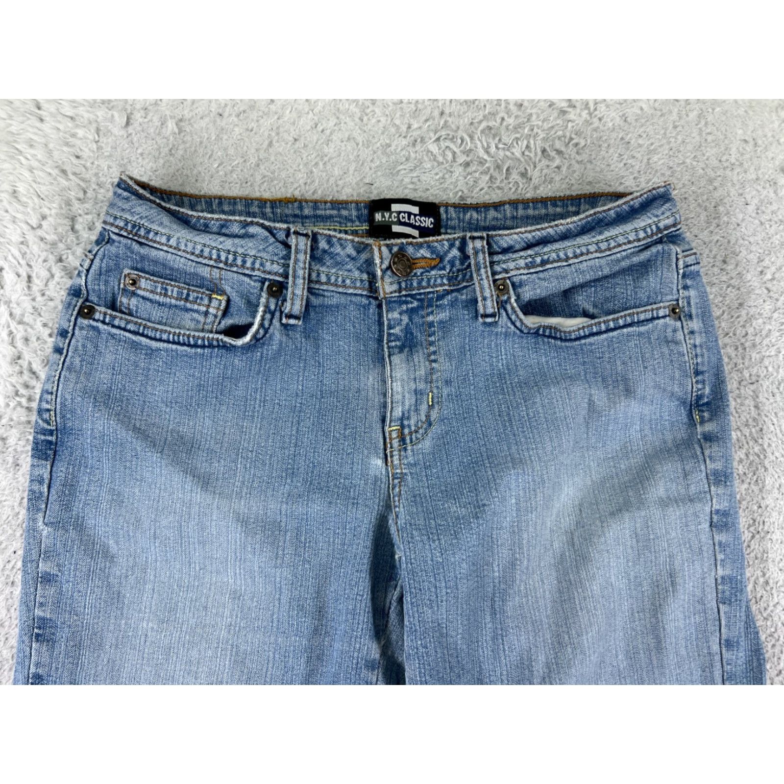Vintage Buckle Bke Bootcut Jeans Women 25 Blue Denim Low Rise 25x28 Stretch 5-Pocket Regular Fit Size 42" / US 20 - 6 Thumbnail