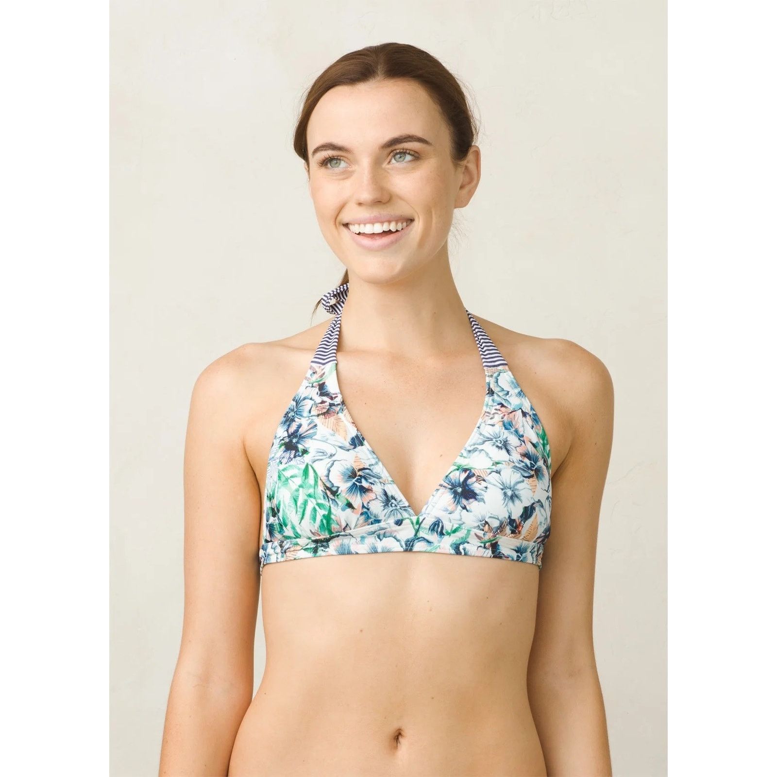Prana prAna Women's Halter Bikini Top Small Floral Swimwear Size S / US 4 / IT 40 - 1 Thumbnail