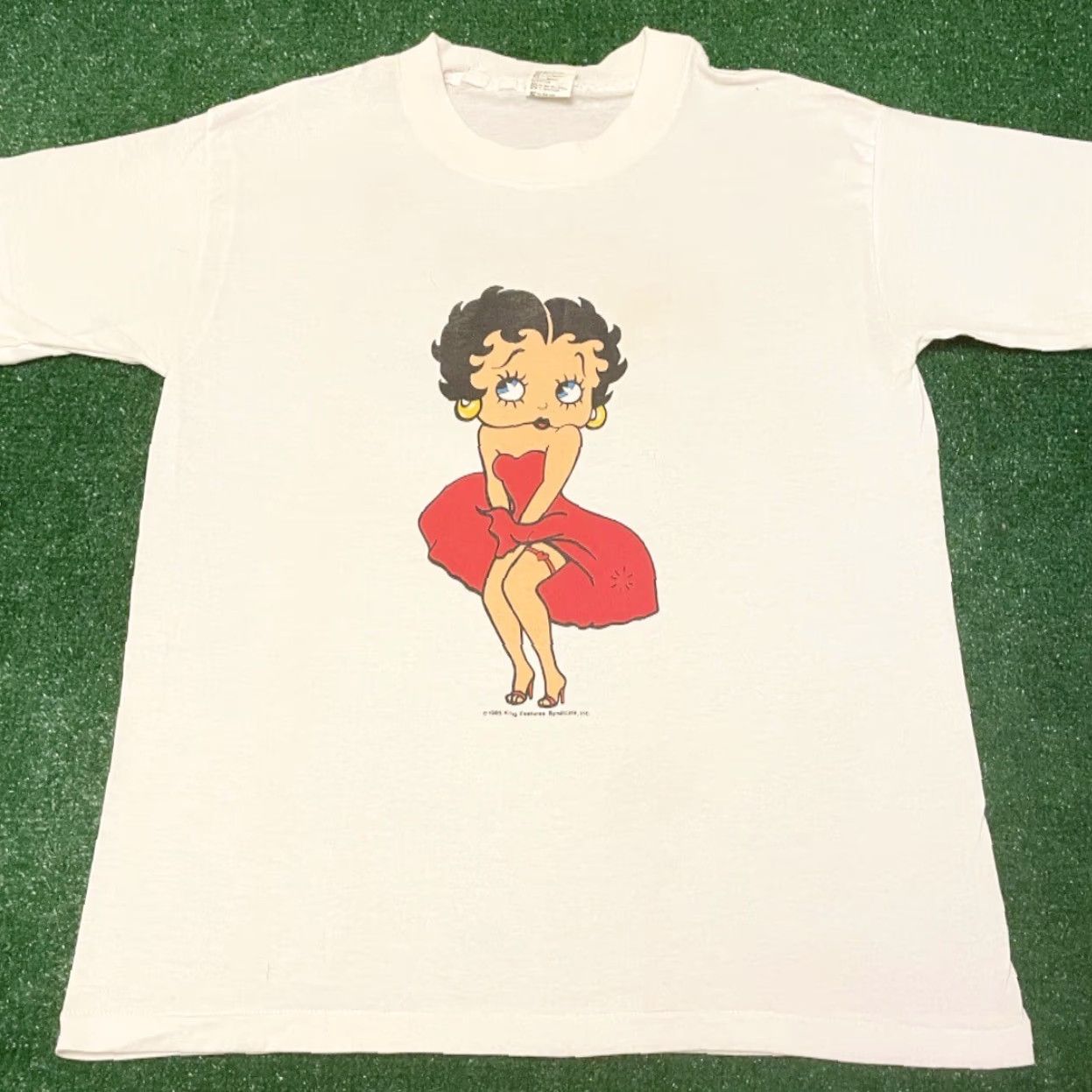 Vintage VINTAGE Betty Boop Marilyn Monroe Cartoon VTG 1985 Shirt Size L USA Men Short Sleeve White 80s 90s Hip Hop Size US L / EU 52-54 / 3 - 4 Thumbnail