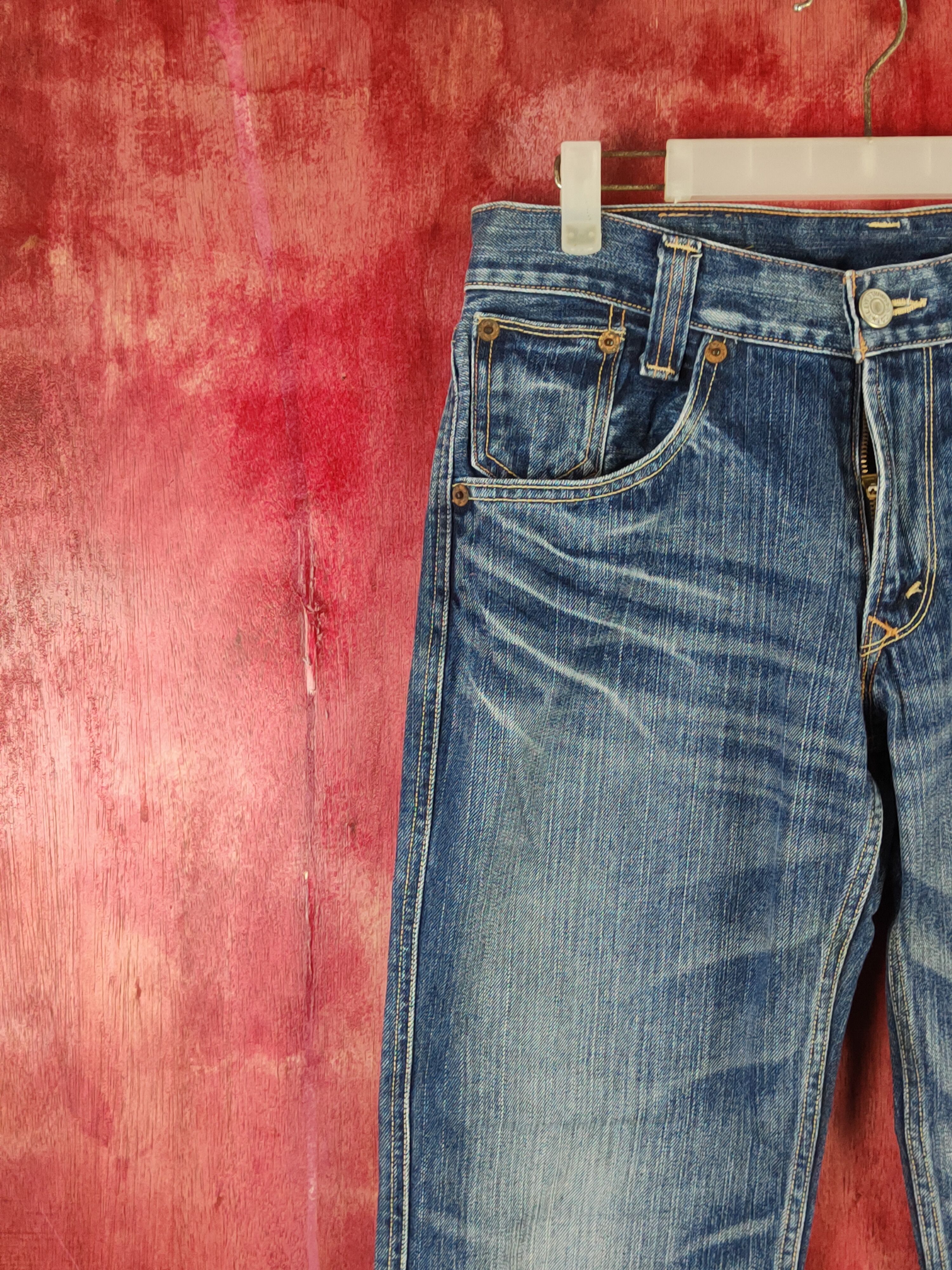 Levi's Levi's Blue Distressed Ripped denim Jeans #S1826 Size US 31 - 3 Thumbnail