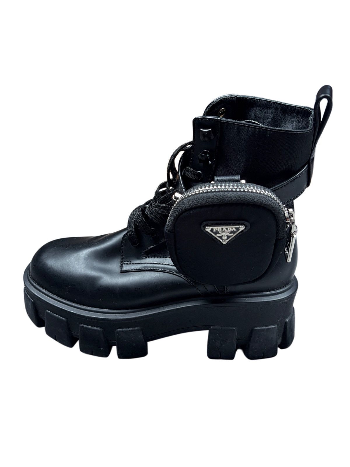 Prada Prada Combat Boots Black Pouch Size 36 Size US 6 / IT 36 - 1 Thumbnail