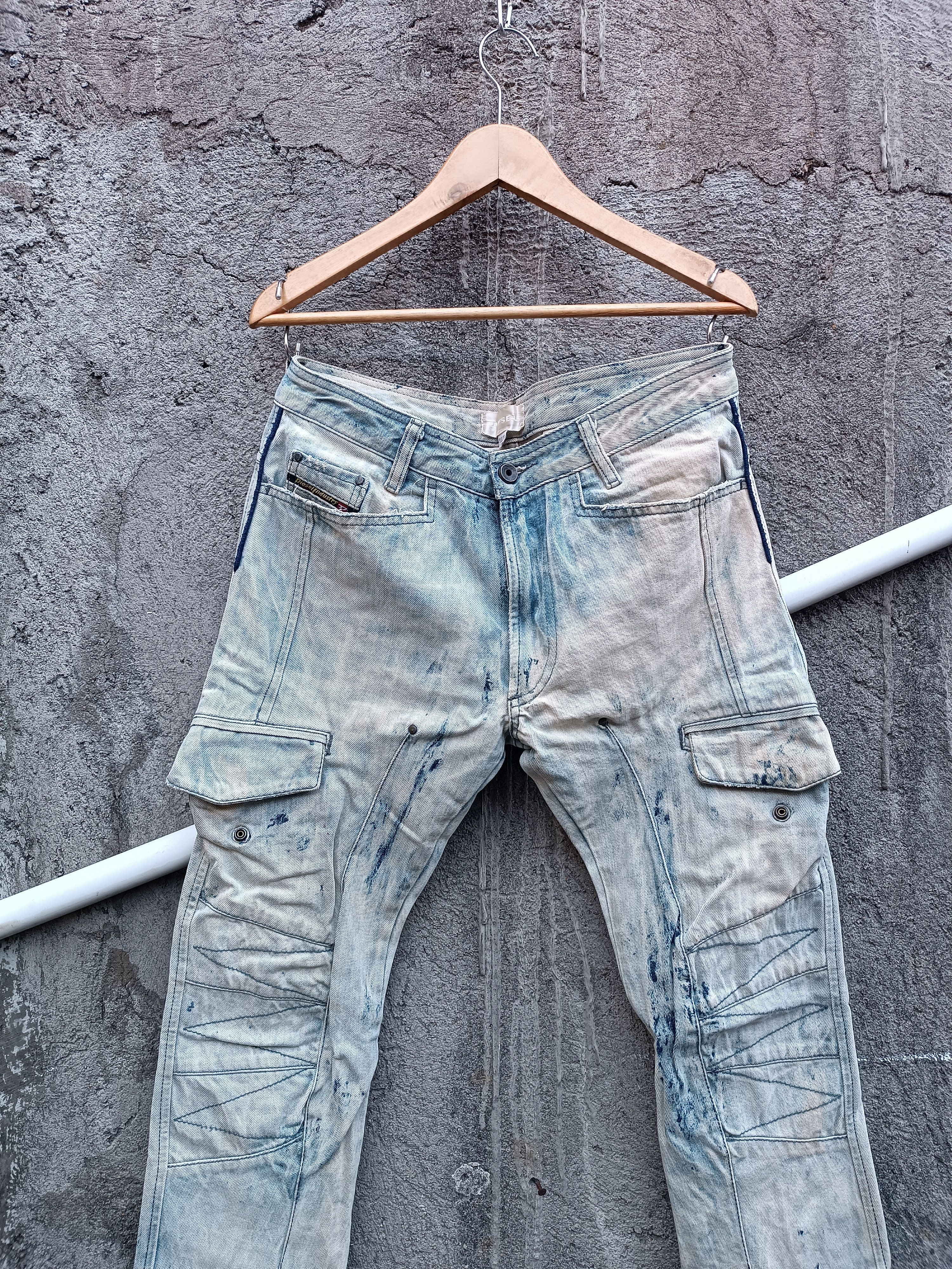 Diesel Vintage Diesel Acid Wash Biker Slim Fit jeans Size US 30 / EU 46 - 6 Thumbnail
