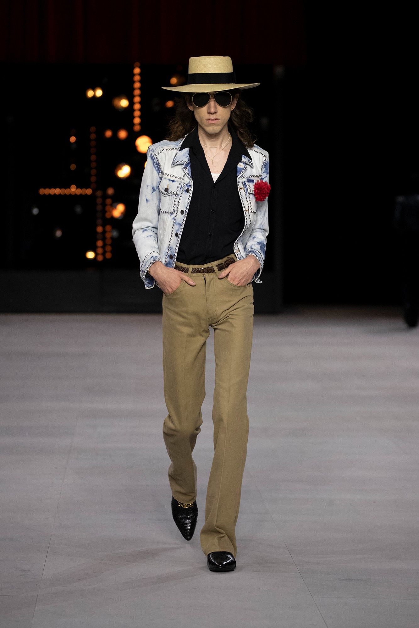 image of Celine Grail - 20Ss Flare Bootcut Denim Beige 28, Men's