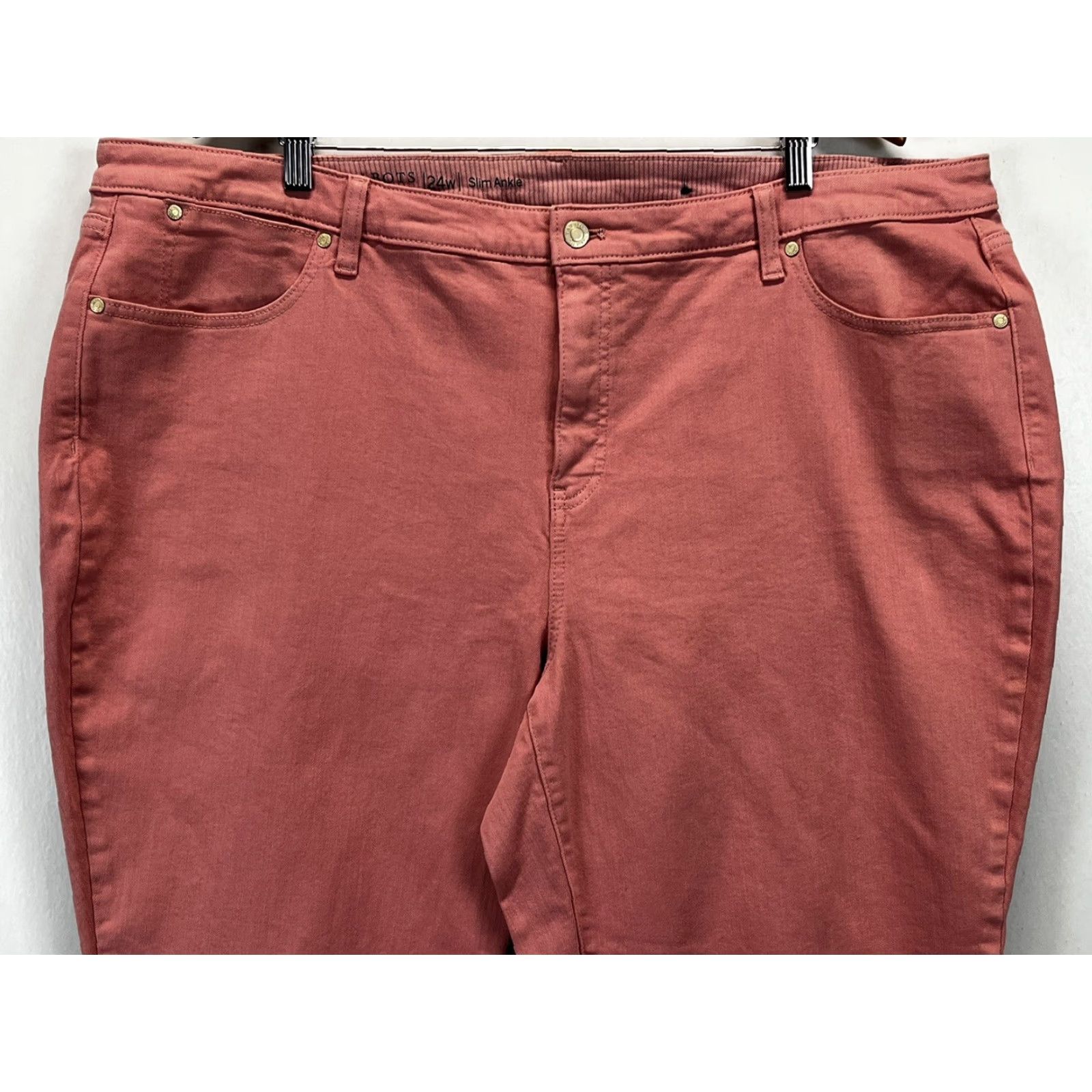 Talbots Talbots Flawless Slim Ankle Jeans 24W Plus Pink Women’s Denim Size 42" / US 20 - 2 Thumbnail