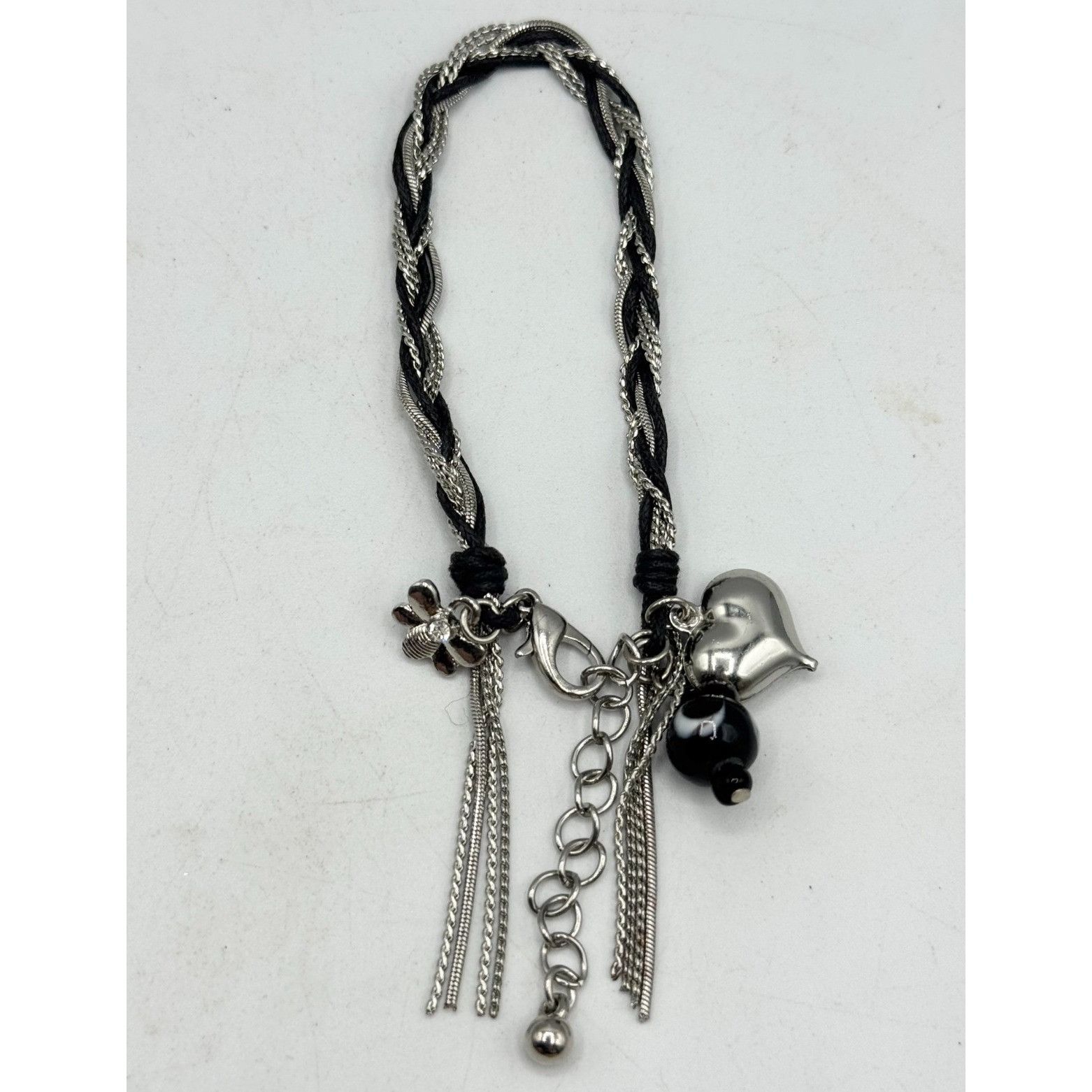 Vintage Vintage blue silver chain charm tassel bracelet Size ONE SIZE - 1 Thumbnail